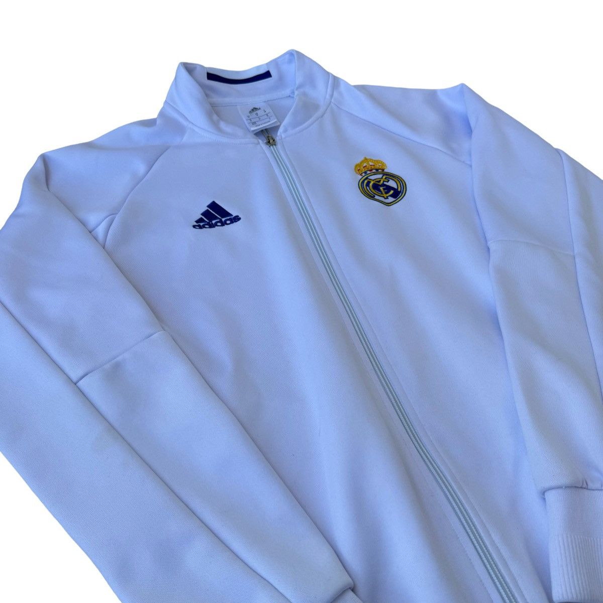 Adidas Real Madrid Adidas Tracksuit Jacket Training Zip Up Fleece Size US L / EU 52-54 / 3 - 6 Thumbnail