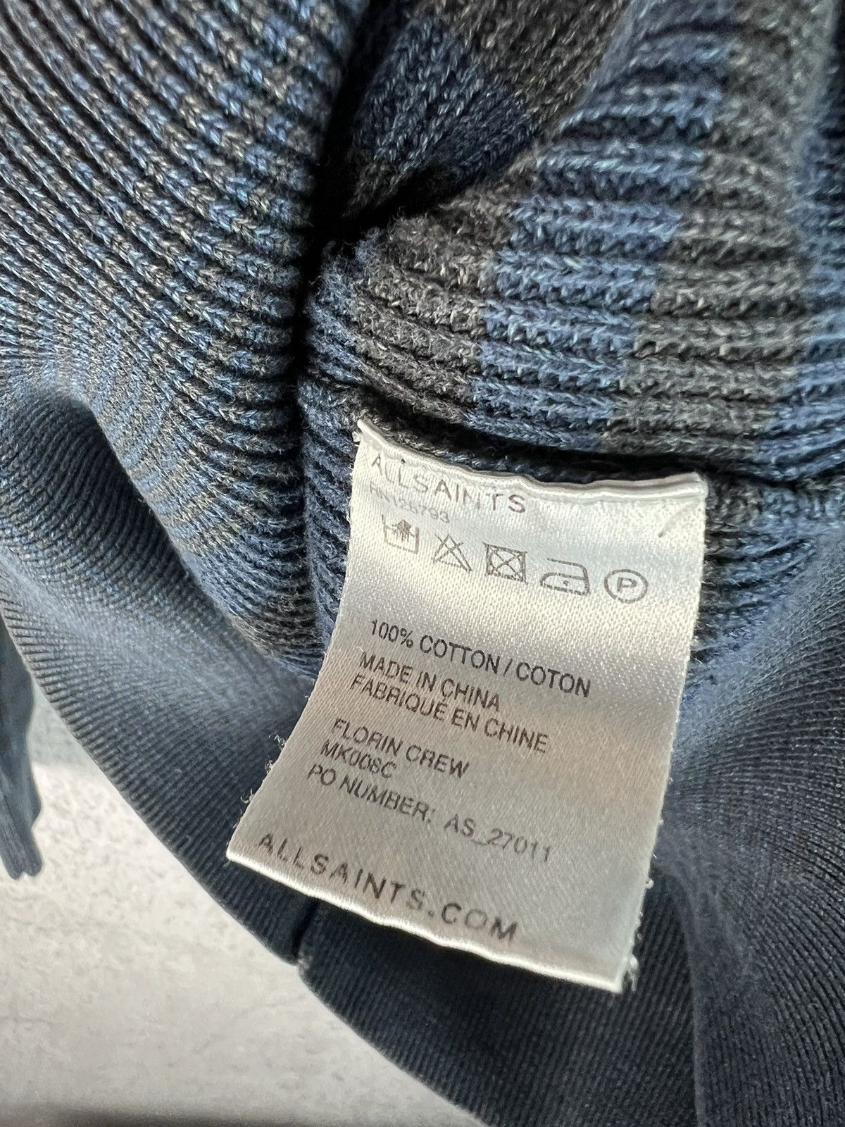 Allsaints AllSaints Men’s Classic Cotton Knit Blank Heavy Sweater Size US M / EU 48-50 / 2 - 4 Thumbnail