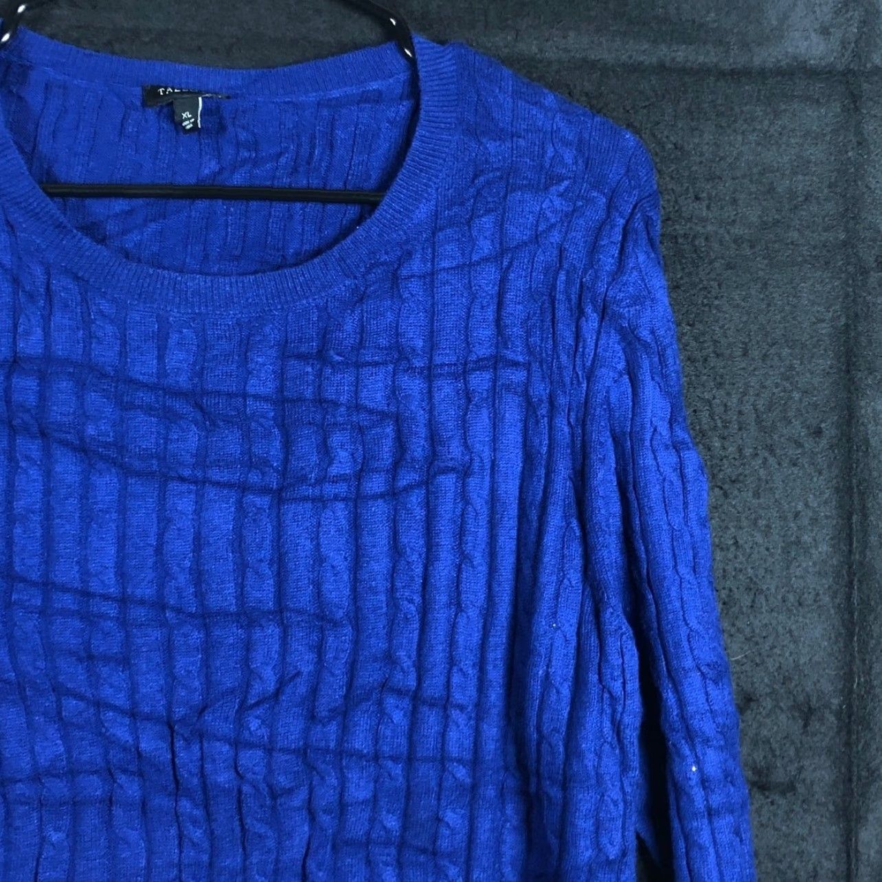 Talbots Talbots Womens Sweater Knit Blue Cotton Wool XL Long Sleeve Cable-Knit Pullover Size XL / US 12-14 / IT 48-50 - 5 Thumbnail