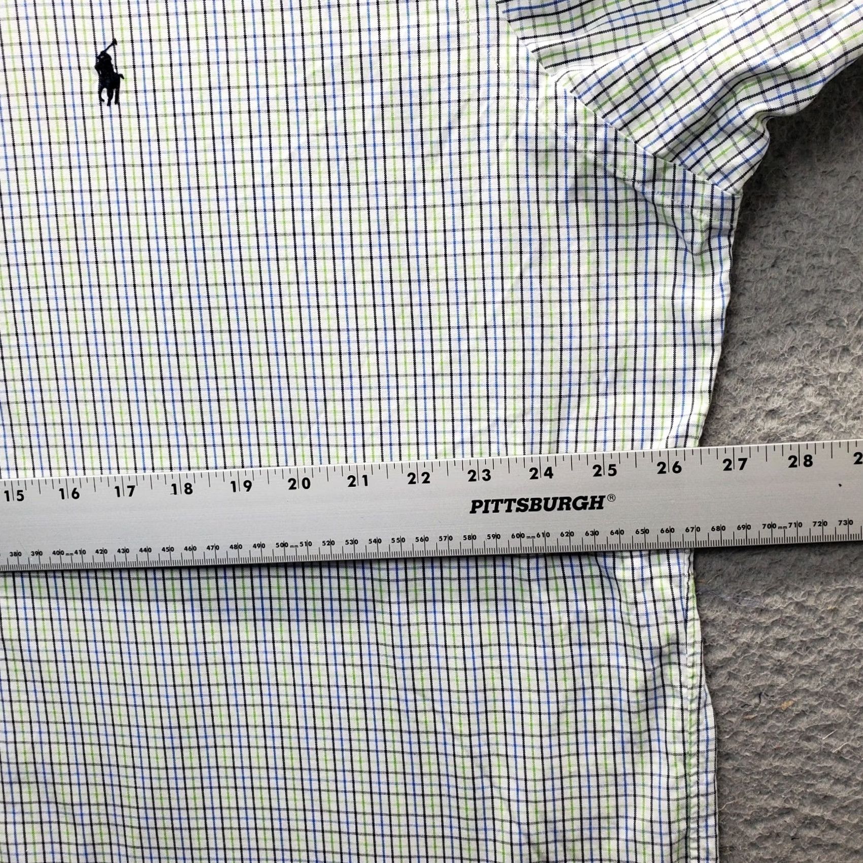 Ralph Lauren Ralph Lauren VTG Yarmouth Dress Shirt Mens 17.5 Multicolor Pony Logo Pinpoint Oxford Shirt Mens Color Multicolor 100% Cotton Plaid商务 Mens Size 48R - 3 Thumbnail