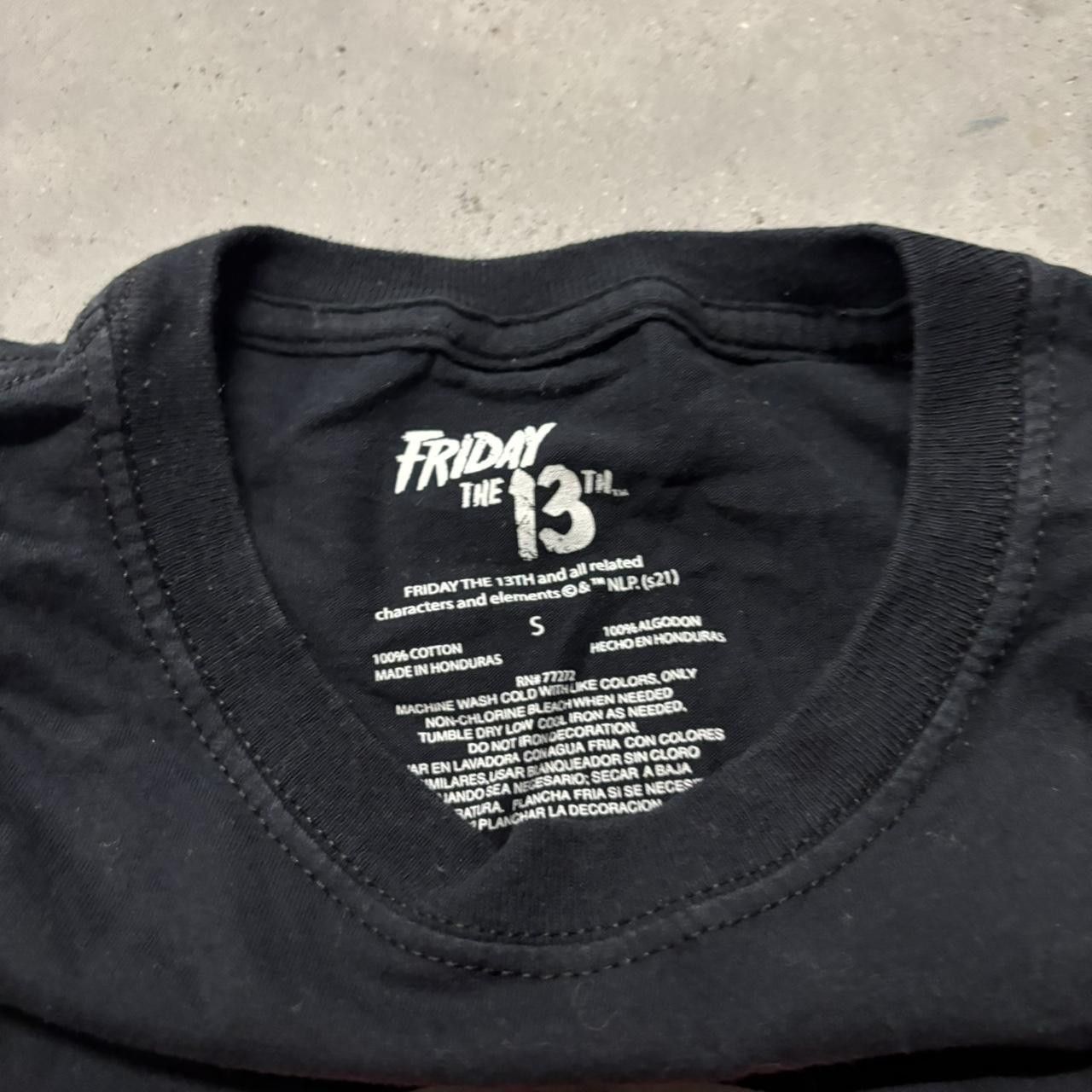 Japanese Brand × Vintage Crazy Vintage Y2K/2000s Black Grunge Friday The 13th Jason Horror Graphic Tee! Size US S / EU 44-46 / 1 - 3 Thumbnail