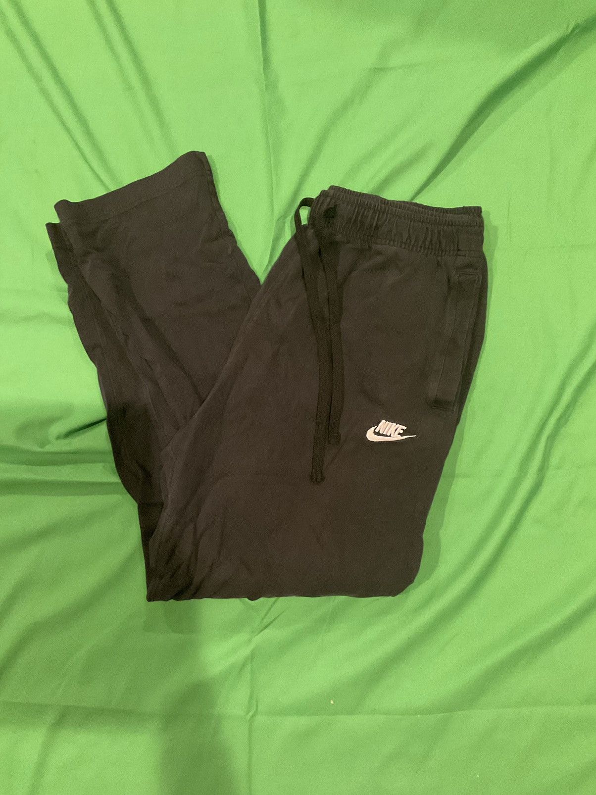 Nike × Vintage Vintage Black Nike joggers with drawstring Size US 32 / EU 48 - 1 Thumbnail