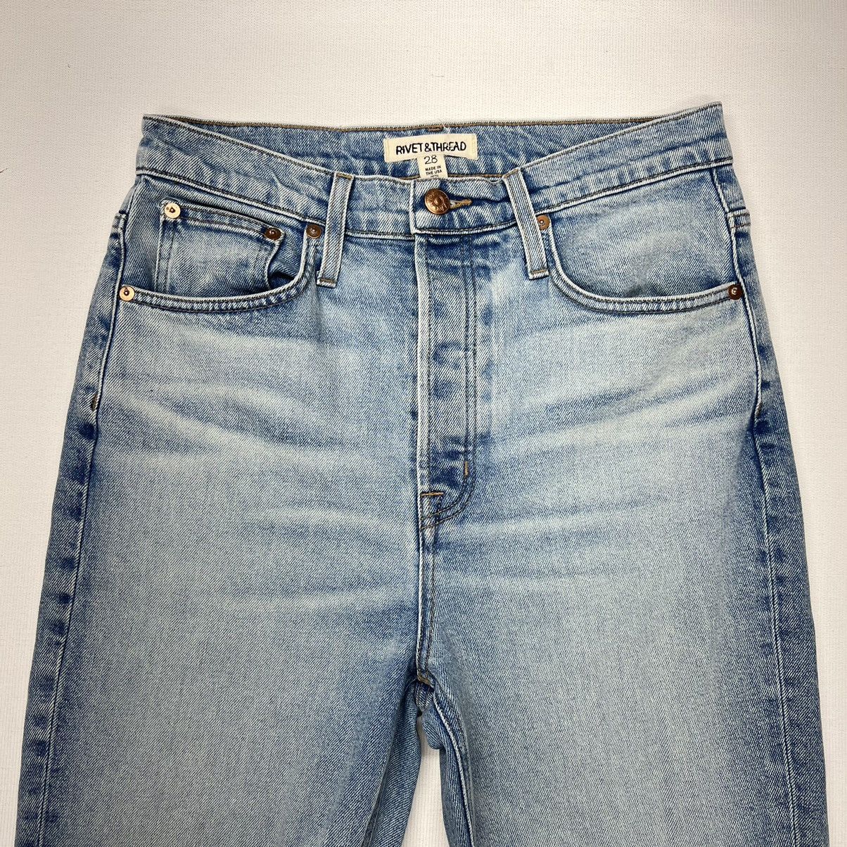 Madewell Rivet & Thread Jeans Blue Perfect Vintage Ryserson Denim Size 28" / US 6 / IT 42 - 4 Thumbnail