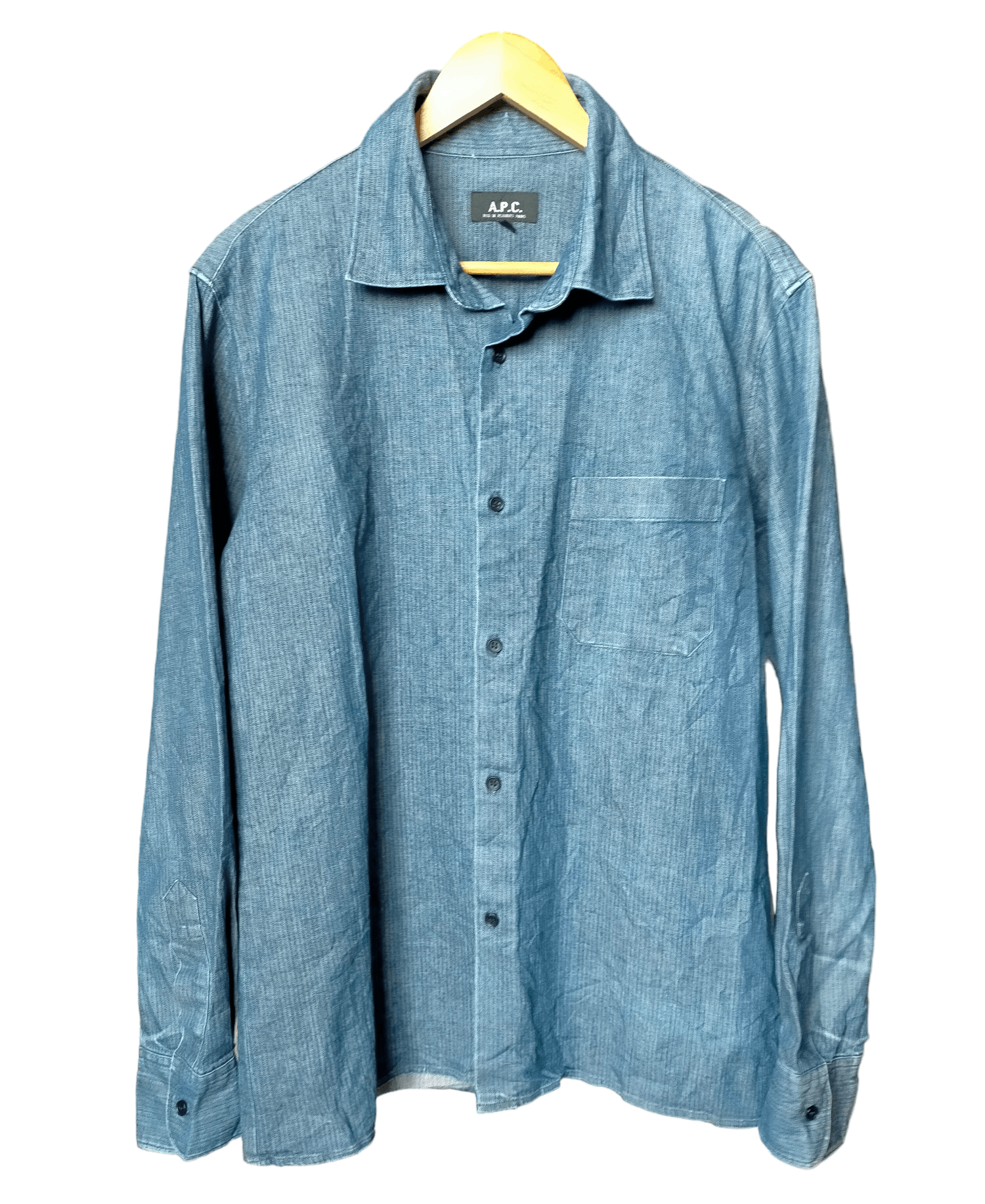 A.P.C. Made in japan A.P.C Blue Jeans Button Ups Size US L / EU 52-54 / 3 - 2 Thumbnail