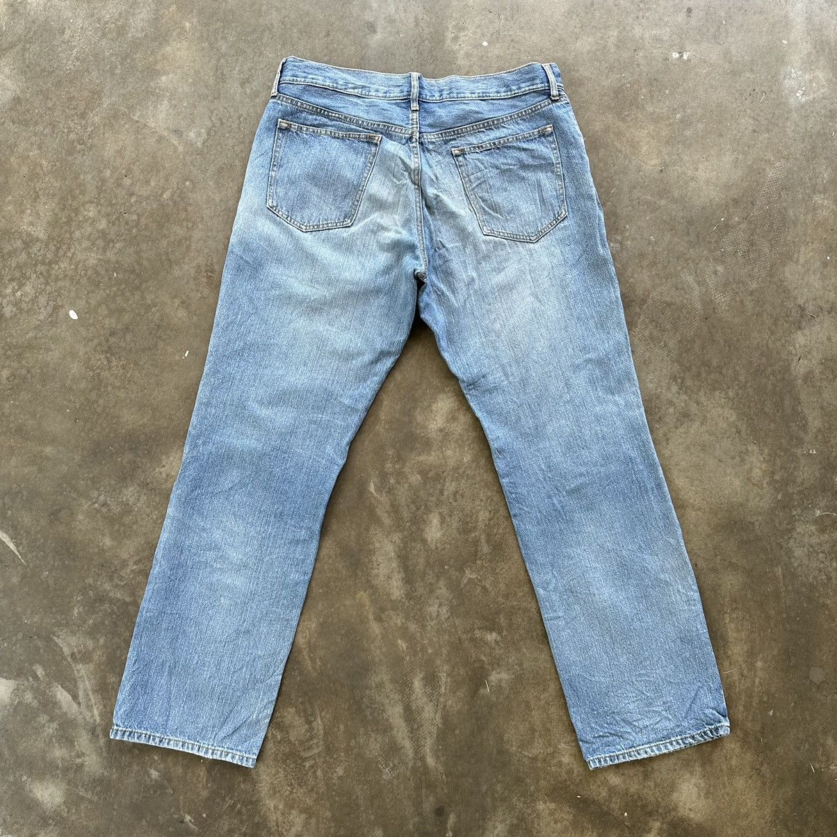 Japanese Brand Vintage Japanese Distressed Faded Jean Denim Pant W33 Size US 33 - 9 Thumbnail