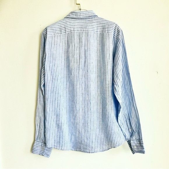 Other Robert Friedman Authentic Pleasure Shirt Linen Blue Striped Size US M / EU 48-50 / 2 - 3 Thumbnail