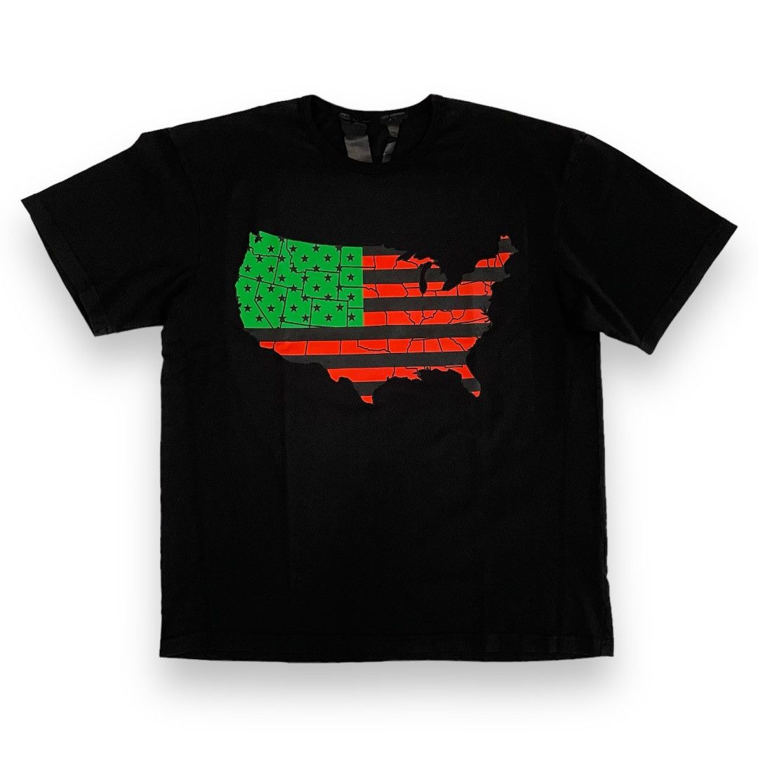 image of Vlone Power Amerika T-Shirt in Black, Men's (Size Large)