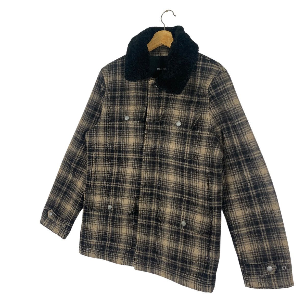 Banana Republic Banana Republic Wool Plaid Button Jacket M Size Brown/Black Size US M / EU 48-50 / 2 - 2 Thumbnail