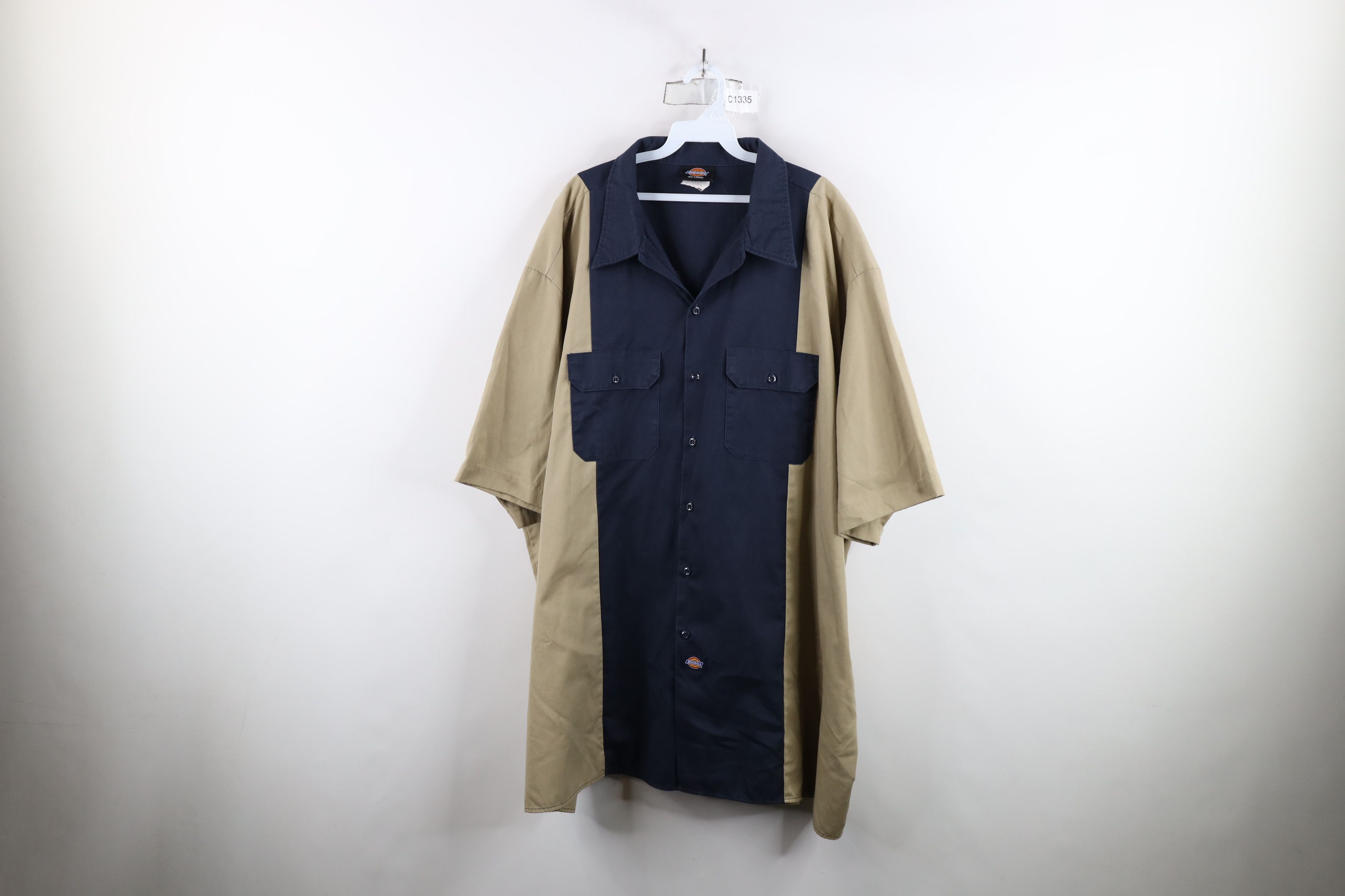 Dickies × Vintage Vintage Y2K Dickies Block Mechanic Workwear Button Shirt Size US XXL / EU 58 / 5 - 1 Thumbnail