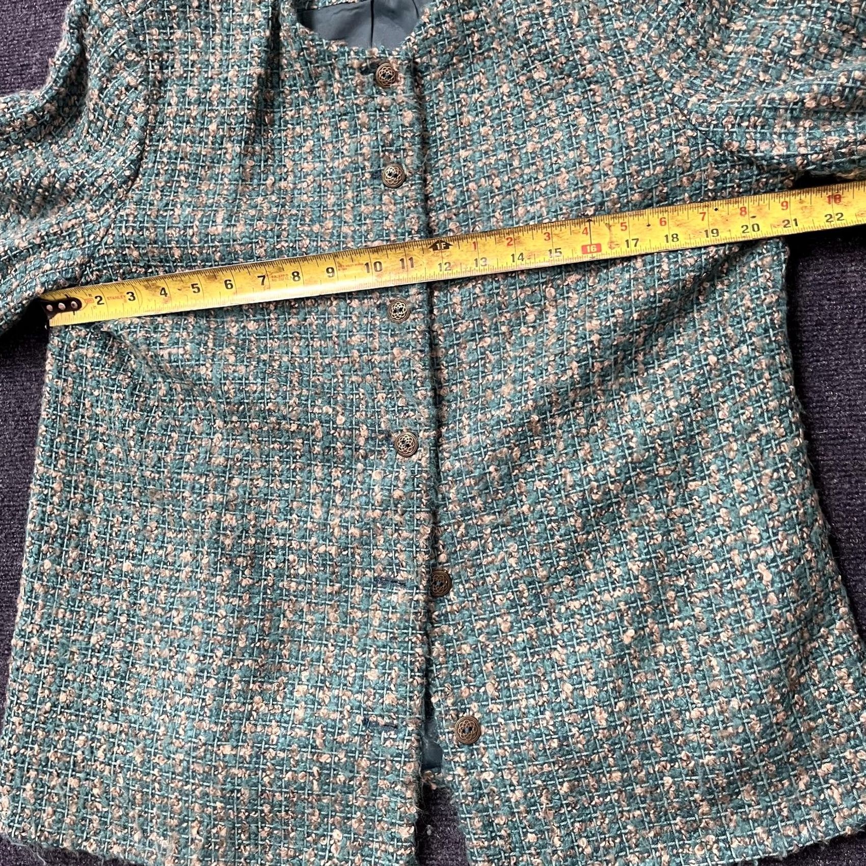 Vintage VINTAGE Alfred Dunner Blazer Jacket Womens 14 Green Tweed Lined Suit Career Blazer Jacket Women 14 Green Tweed Check Lined Polyester Size XL / US 12-14 / IT 48-50 - 5 Thumbnail
