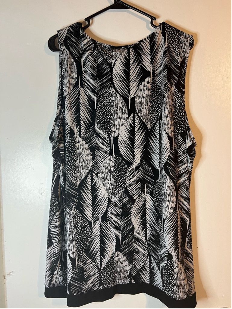 Other Women's Lane Bryant Tank Top Size 26/28W Black and White Size 4XL / US 24-26 - 2 Thumbnail