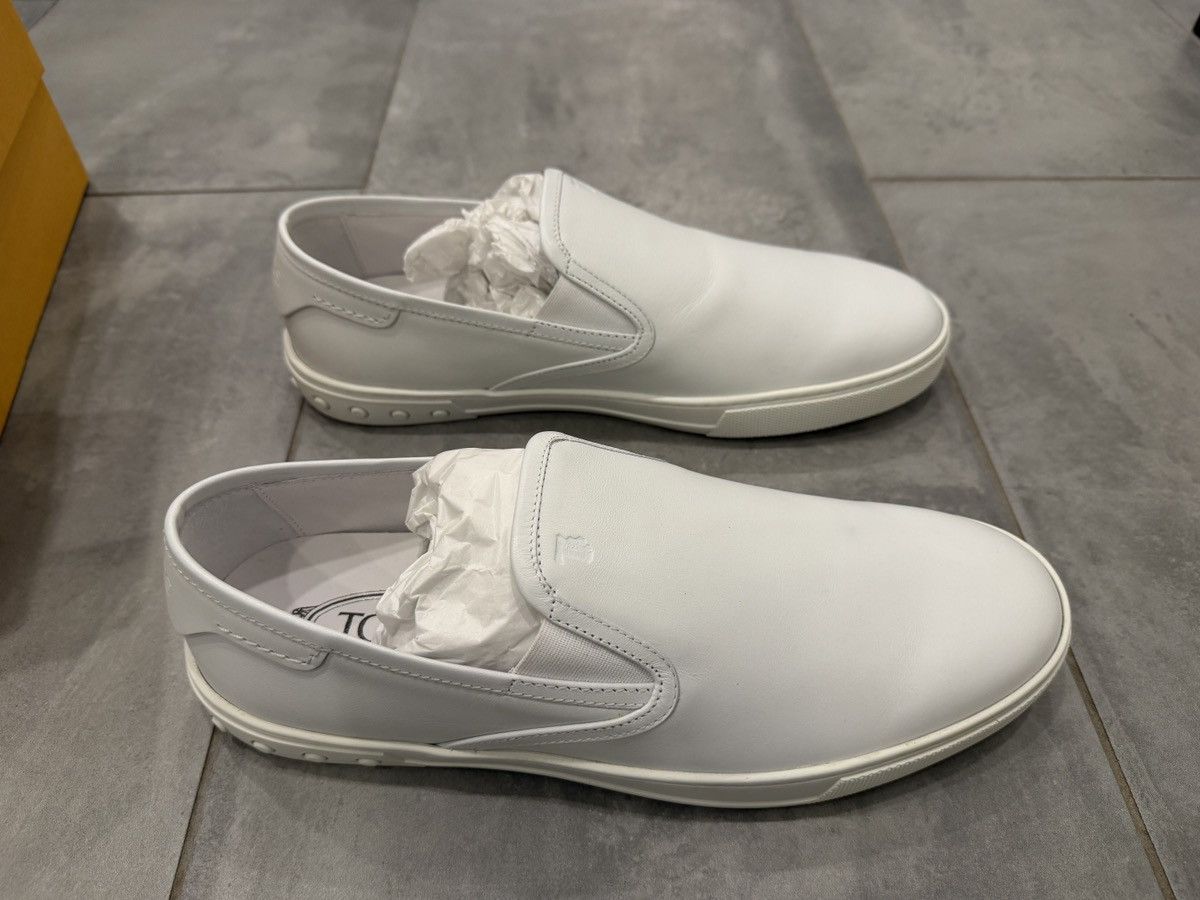 Tod's Tod's Pantofola slip-on loafers in white leather size 8 Size US 8 / EU 41 - 5 Thumbnail