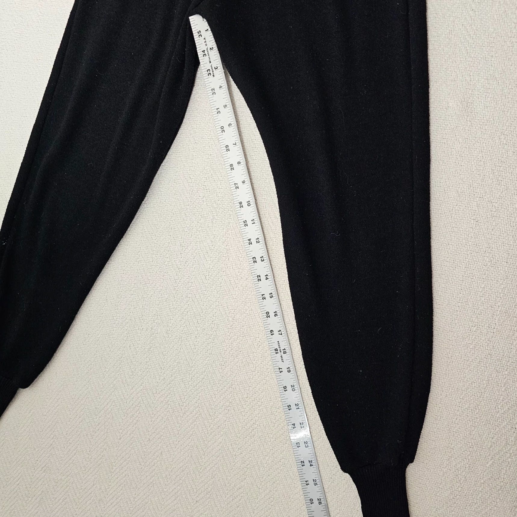 Zara Zara Women's Knit Black Elastic Joggers Tracksuit Size Small Pants Jogger Tapered Regular with Pockets Elastic Waist Size 28" / US 6 / IT 42 - 6 Thumbnail