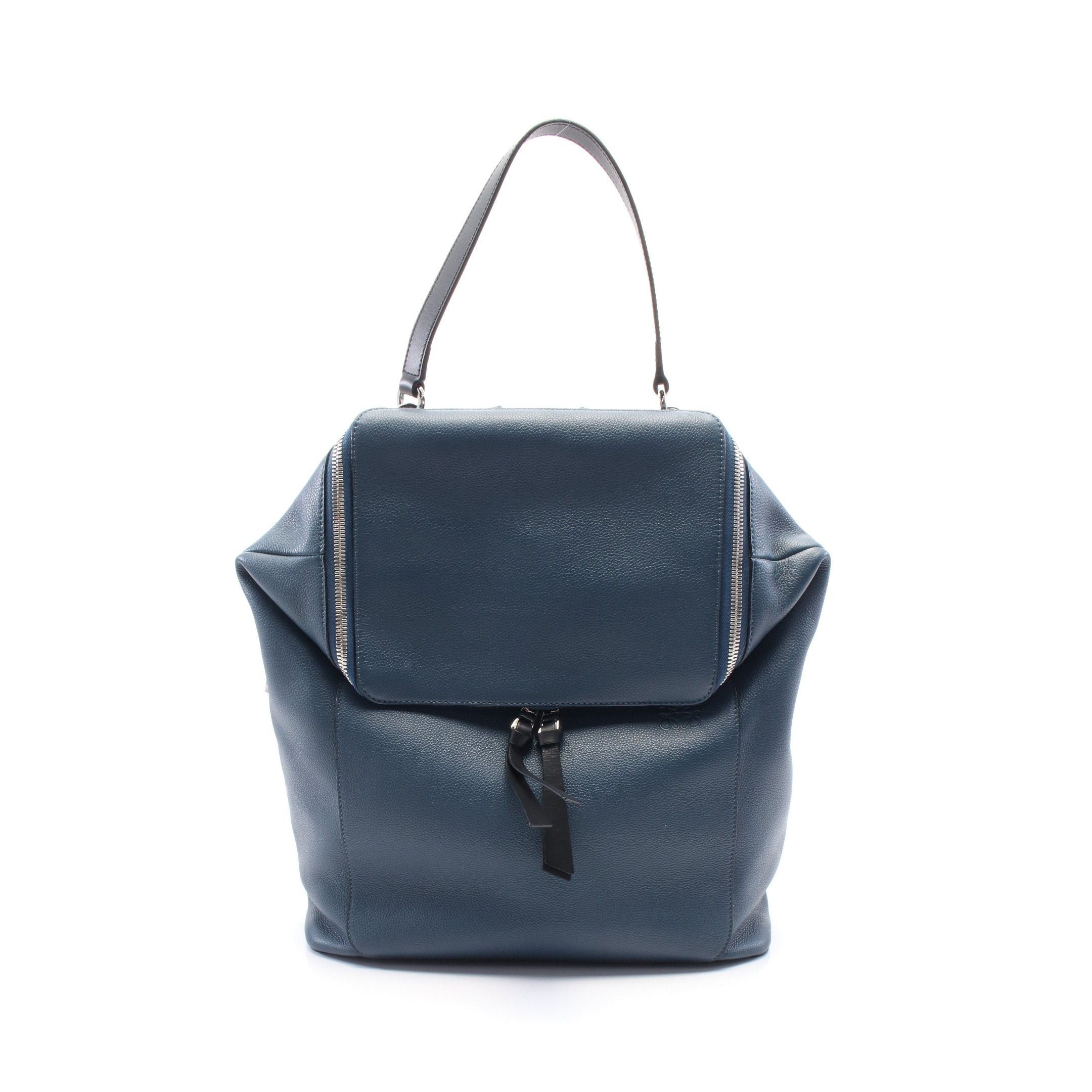Loewe Loewe Goya Backpack Rucksack Leather Blue Size ONE SIZE - 1 Thumbnail