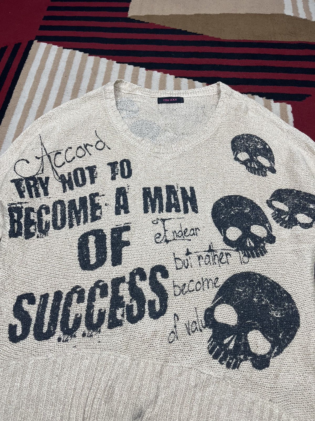 Japanese Brand Chu xxx Skull Y2K Knitwear Size M / US 6-8 / IT 42-44 - 3 Thumbnail