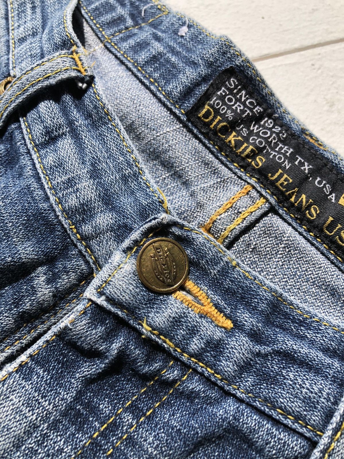Dickies × Vintage 90s Dickies USA MADE Vintage Work Blue Baggy Denim Jeans Size US 34 / EU 50 - 7 Thumbnail