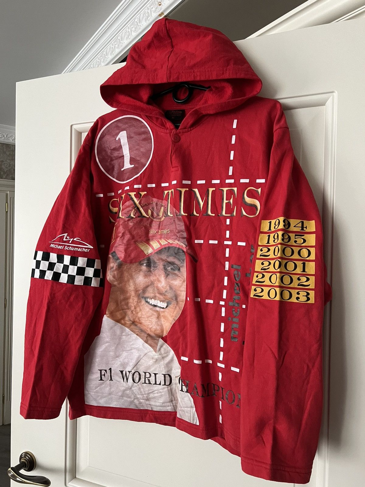 Ferrari × Formula 1 Vintage 💥 Racing Michael Schumacher Formula 1 Hoodie Size US XL / EU 56 / 4 - 3 Thumbnail