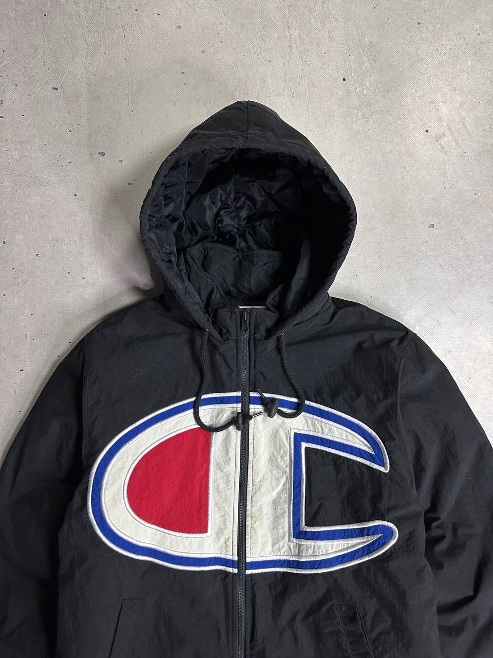 Supreme Supreme x Champion Hooded Jacket Big Logo Spellout M Y2K Size US M / EU 48-50 / 2 - 8 Thumbnail