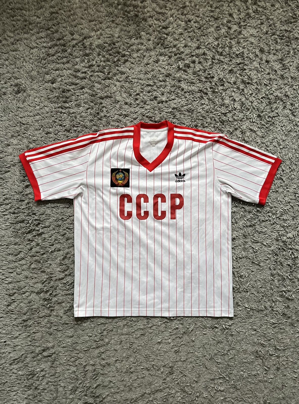 Adidas × Vintage USSR Adidas football jersey Size US L / EU 52-54 / 3 - 1 Thumbnail