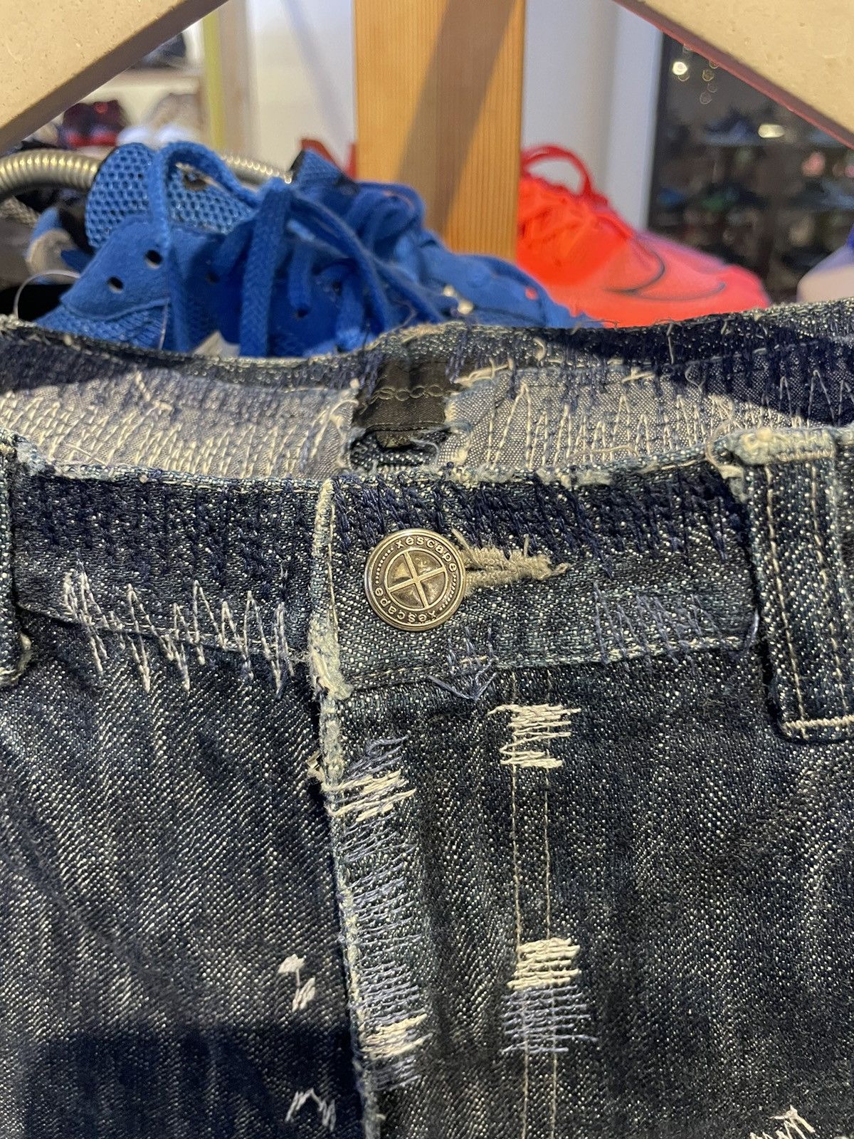 Japanese Brand × Vintage Vintage Xescape Distressed Denim Pant Size US 30 / EU 46 - 3 Thumbnail