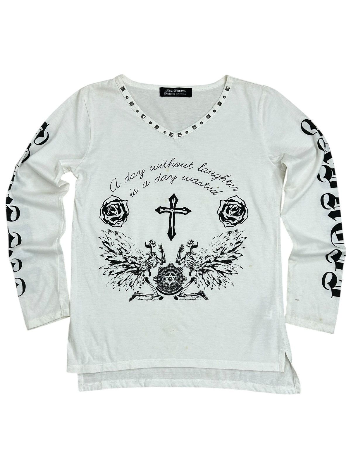 Japanese Brand Bad News Japan Conspiration Illuminati Freemason Studded Size US S / EU 44-46 / 1 - 1 Thumbnail