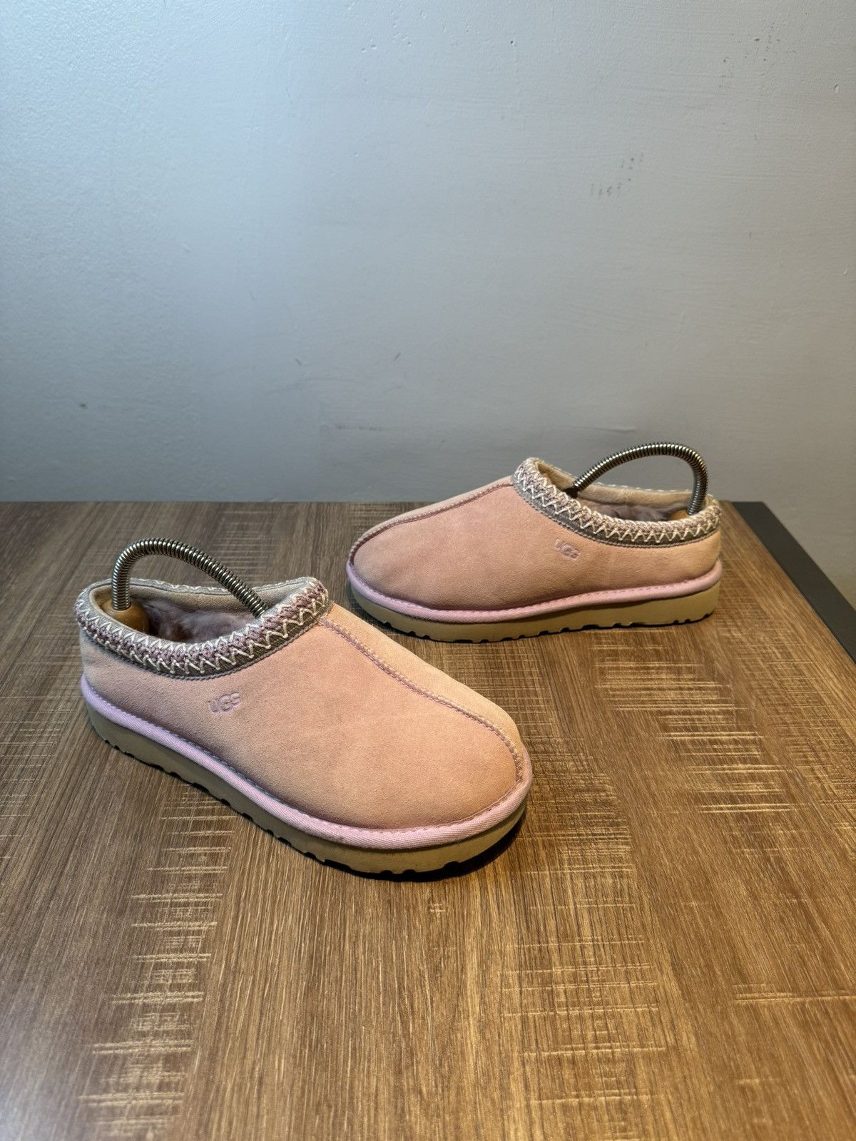 Ugg Ugg Pink Tasman Slipper Suede Fur Clog Shoes Slip On Size 7 Size US 7 / IT 37 - 2 Thumbnail