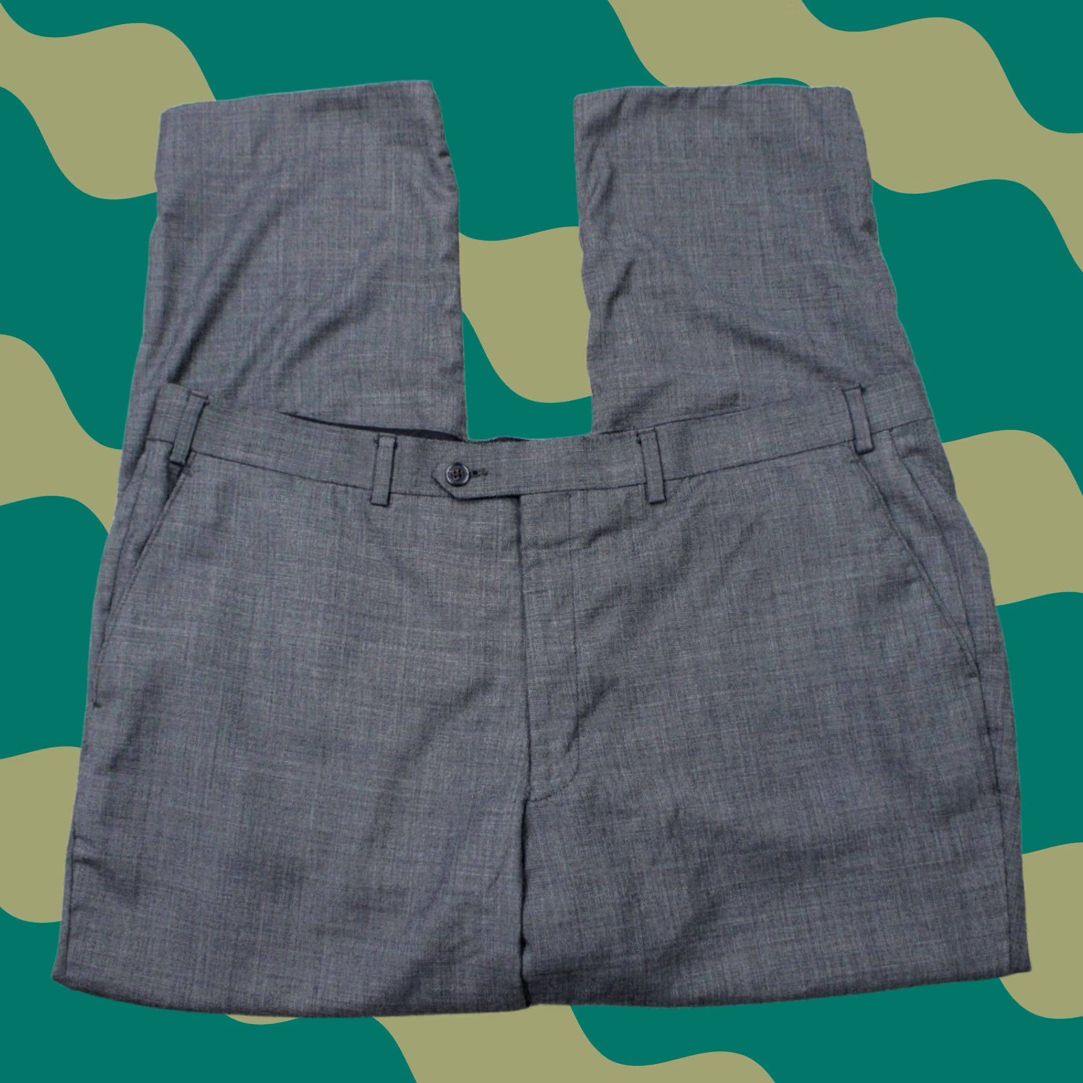 Ralph Lauren LAUREN Ralph Lauren Pants Mens 42x30 Gray 100% Wool Flat Front Dress Pants Size US 42 / EU 58 - 1 Thumbnail