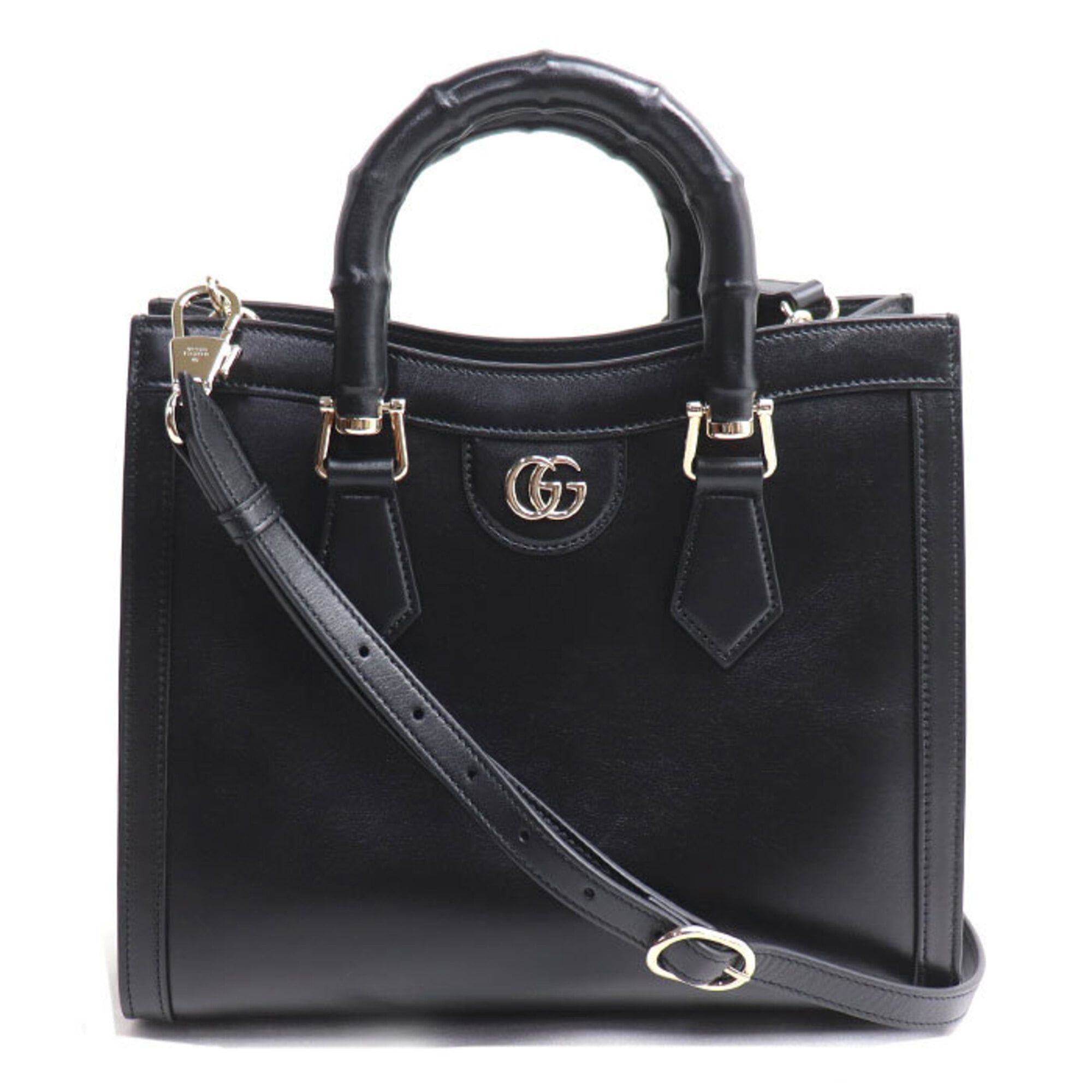 Gucci GUCCI Diana Medium Bamboo Tote Bag, Black, 832982, Women's Size ONE SIZE - 1 Thumbnail