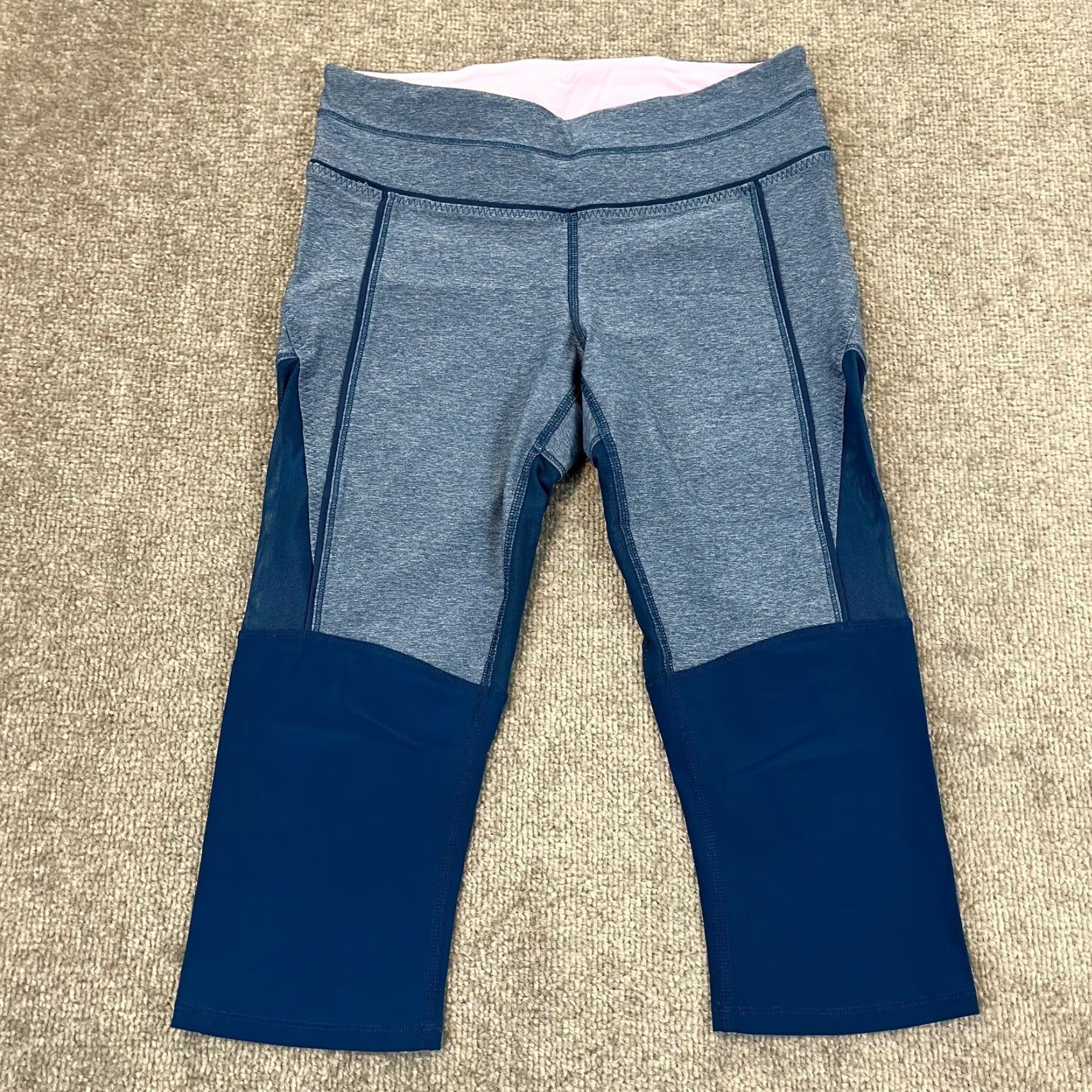 Lululemon LULUEMON Leggings Women Size 6 Blue 17" Capris Cropped Gym Pocket Training Tough Size 28" / US 6 / IT 42 - 3 Thumbnail