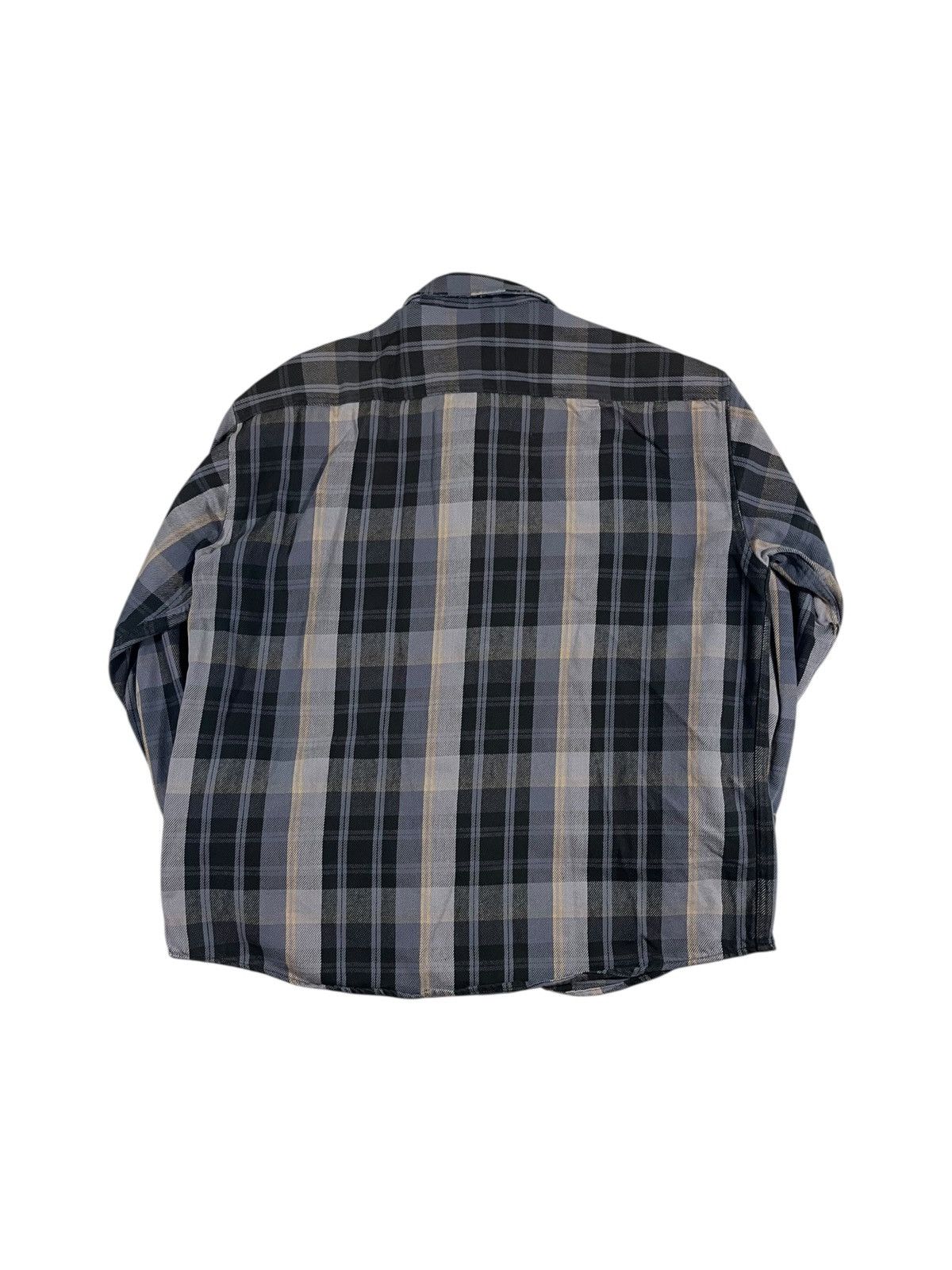Vintage Vintage Y2K Woven Cotton Flannel Shirt Grey Blue Size US XL / EU 56 / 4 - 2 Thumbnail