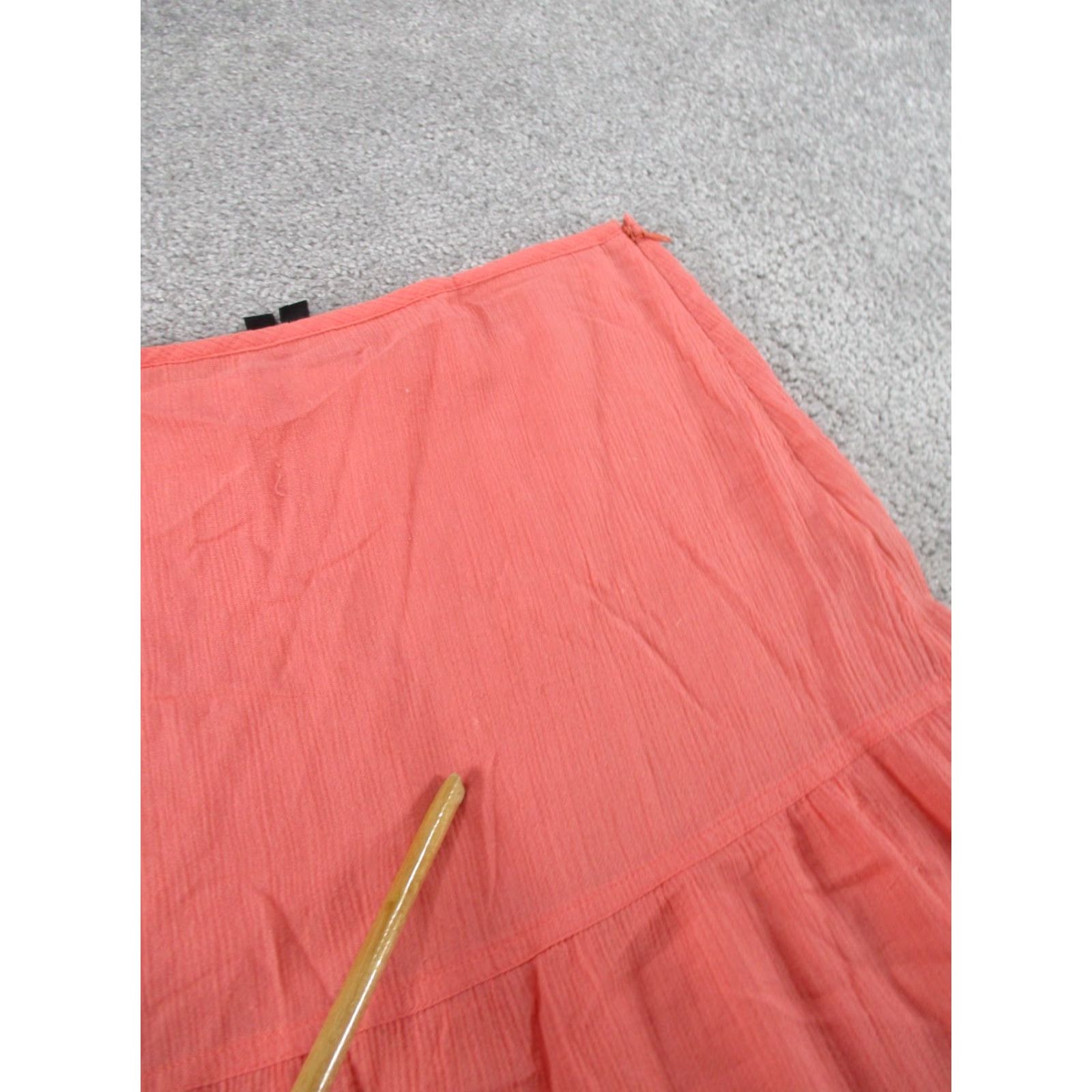 Theory Theory Skirt Womens 0 Pink Midi Cotton Silk Spandex Zipper Flare (Lightweight) Civic 90s? Size 25" / US 0 / IT 36 - 2 Thumbnail