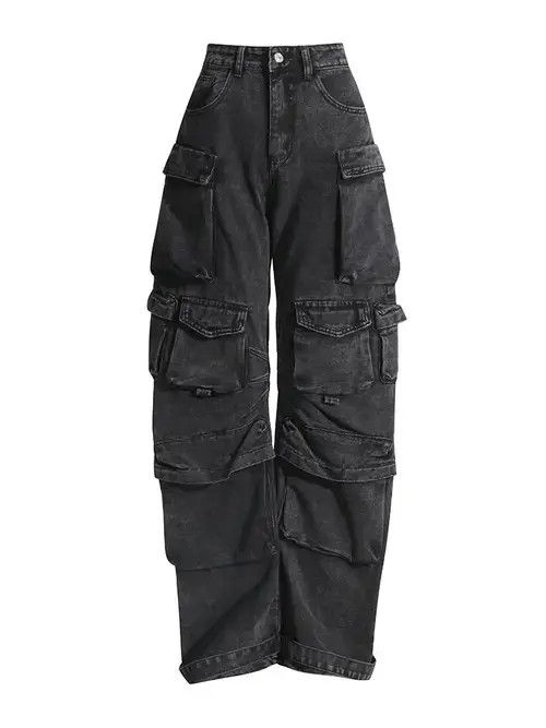 Designer Minimalistic denim pants with multiple pockets. Size US 30 / EU 46 - 1 Thumbnail