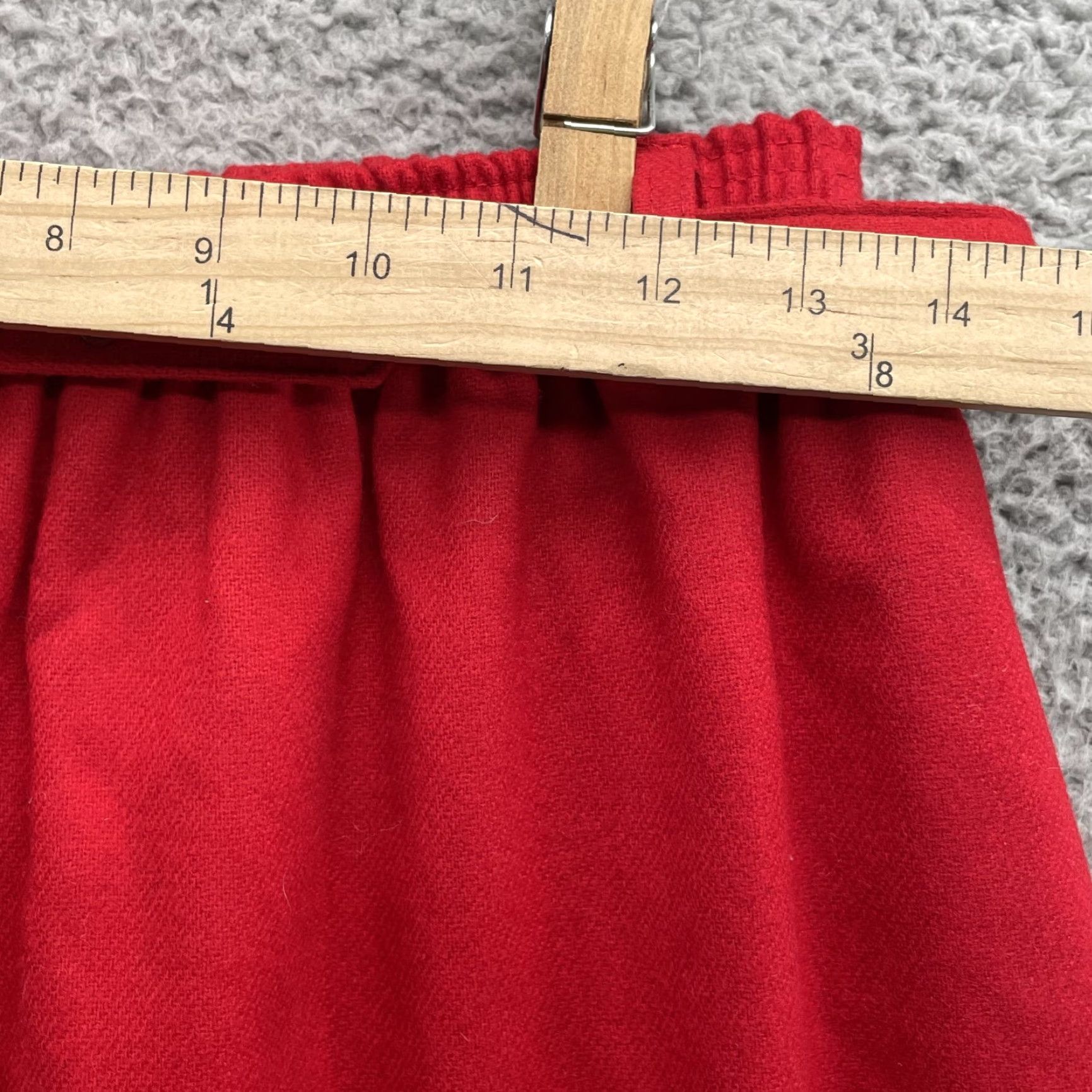 Vintage VINTAGE Barclay Square Skirt Womens 15-16 Wool Belt A-Line Long Solid Red 100% Wool Category: Skirt Womens XS-Adult 16 Red Size 38" / US 16 / IT 52 - 3 Thumbnail