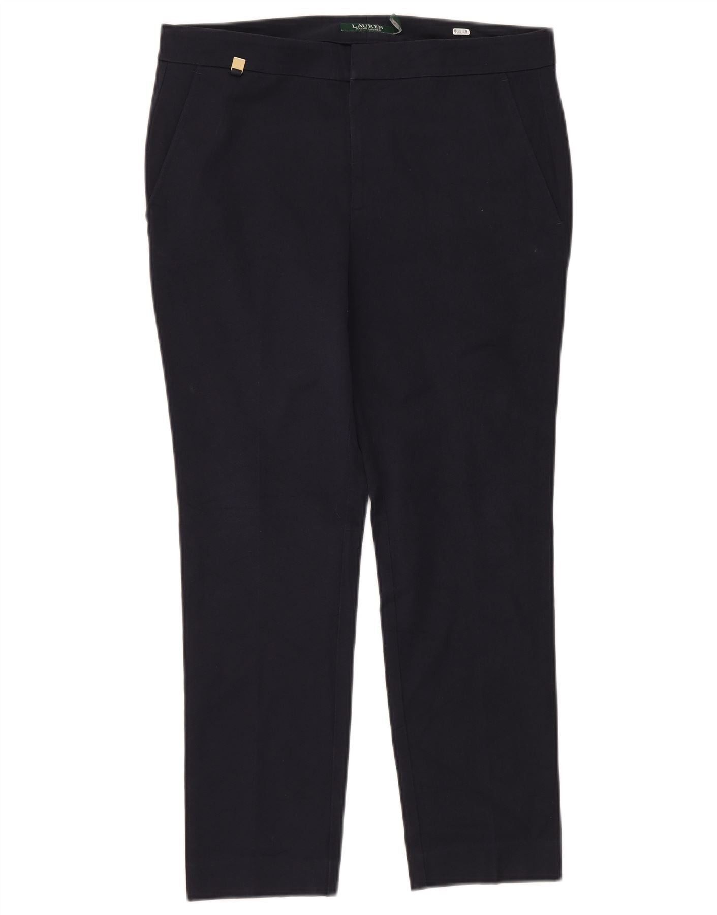 Ralph Lauren Womens Slim Chino Trousers US 6 Medium W34 L30 Navy Blue Size 26" / US 2 / IT 38 - 1 Thumbnail