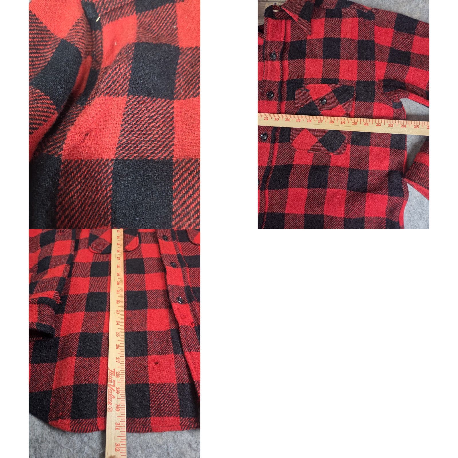 Vintage VINTAGE Pilgrim Shirt Mens L Buffalo Plaid Wool Flannel 50s 60s Distressed Size US L / EU 52-54 / 3 - 8 Thumbnail