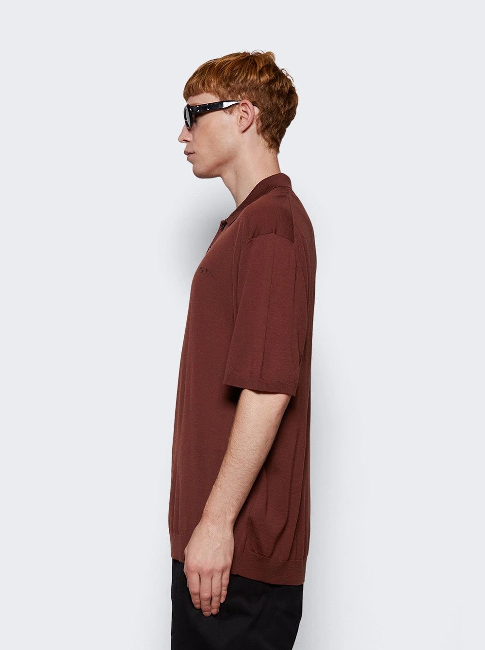 Marni EU48 Fine Knit Wool Blocks Polo Embroidered Stitch Logo FW24 Size US M / EU 48-50 / 2 - 13 Thumbnail