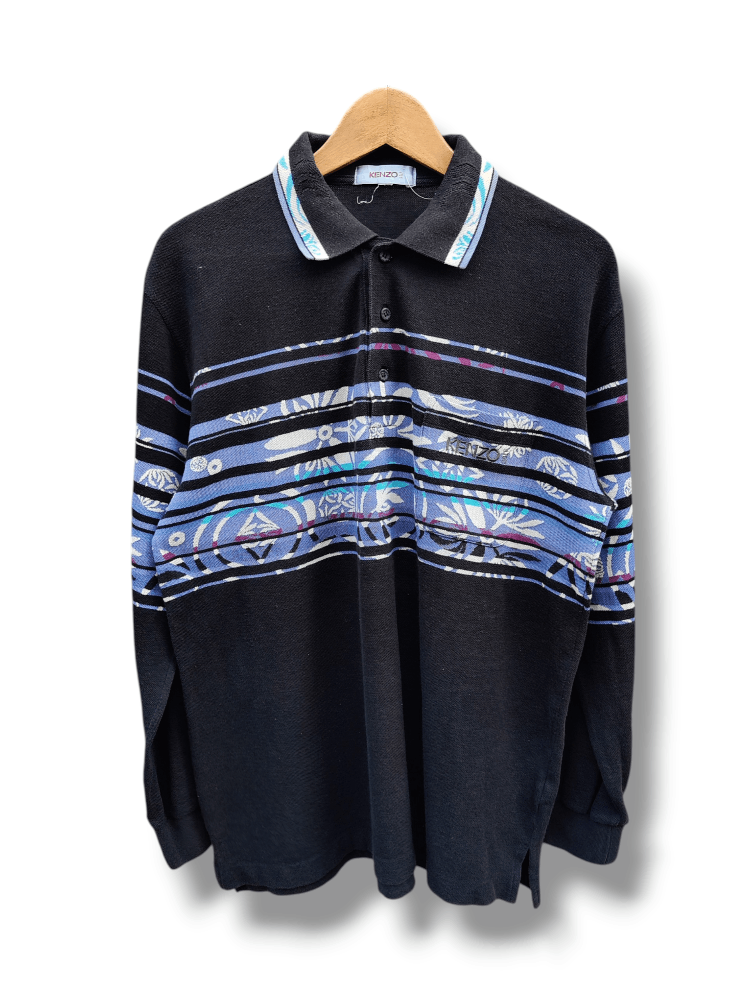 Kenzo 🔥Best Offer🔥 Vintage Kenzo Golf Paisley Stripes Shirt Size US L / EU 52-54 / 3 - 1 Thumbnail