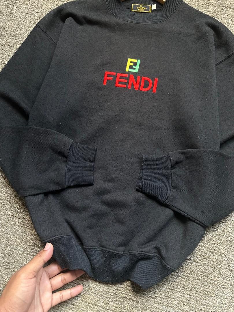 Designer × Fendi × Vintage VINTAGE FENDI EMBROIDERY LOGO SWEATSHIRT Size US M / EU 48-50 / 2 - 3 Thumbnail