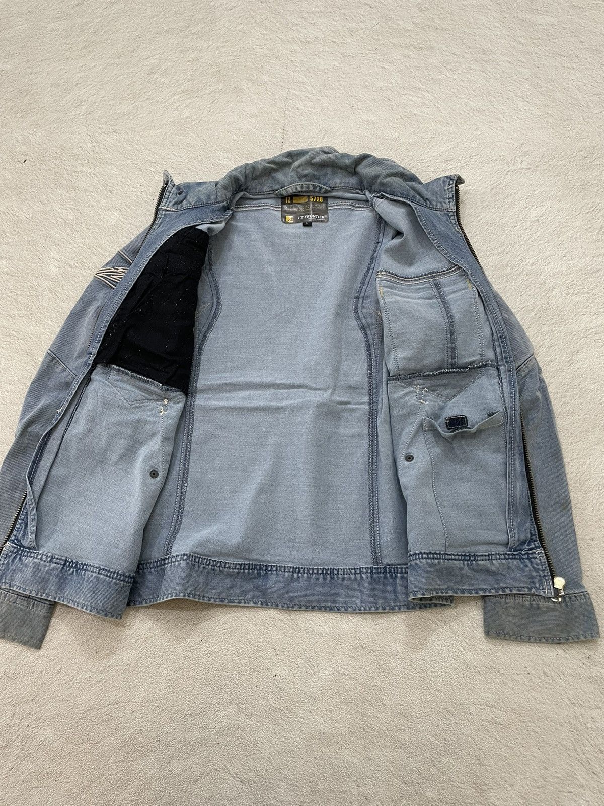 Japanese Brand 2000s Frontier Light Wash Utility Denim Zip Jacket 14th Y2K Size US M / EU 48-50 / 2 - 6 Thumbnail