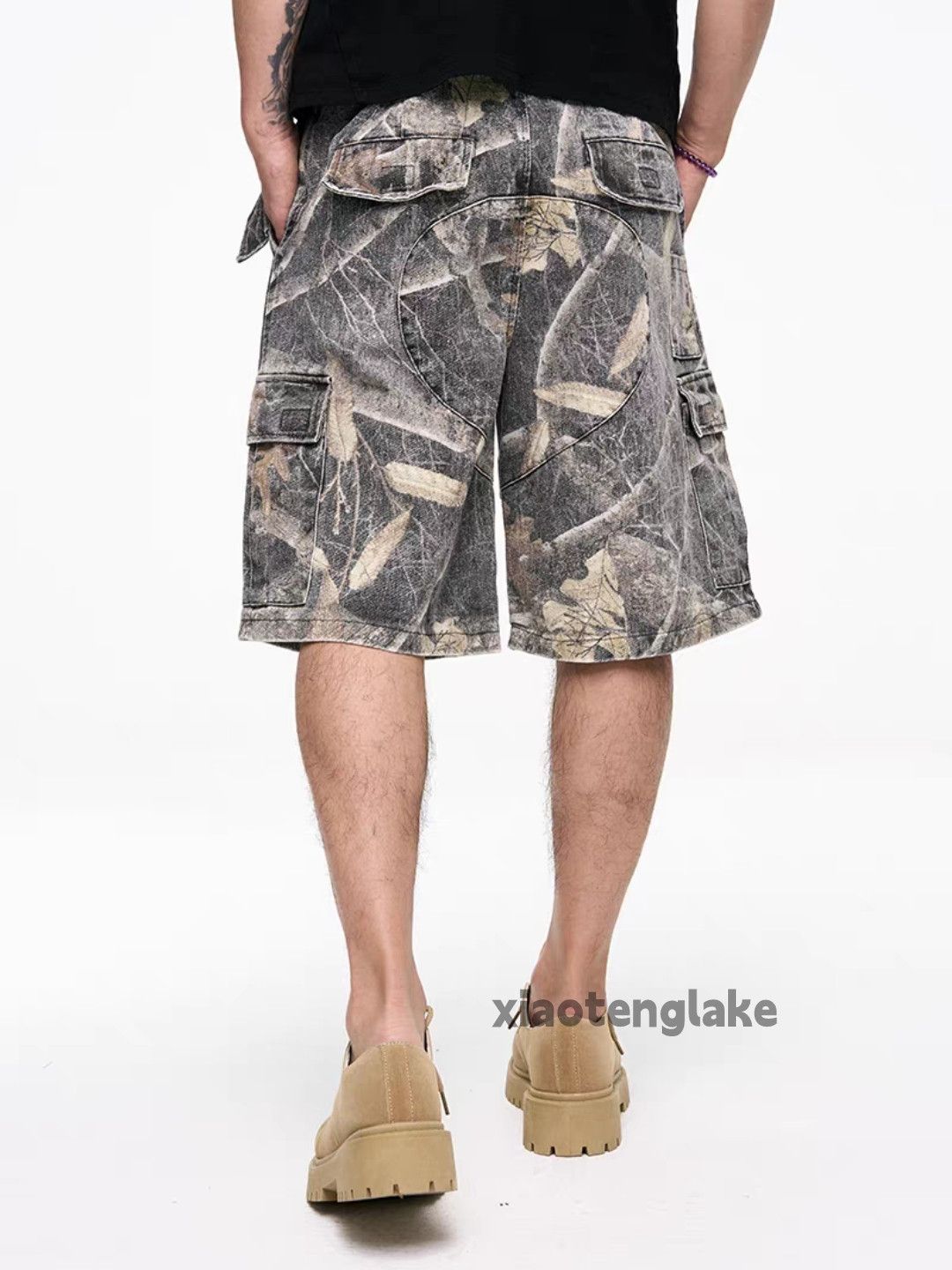 Vintage xz vintage wide Leg flared skate hiphop cargo shorts Size US 28 / EU 44 - 3 Thumbnail