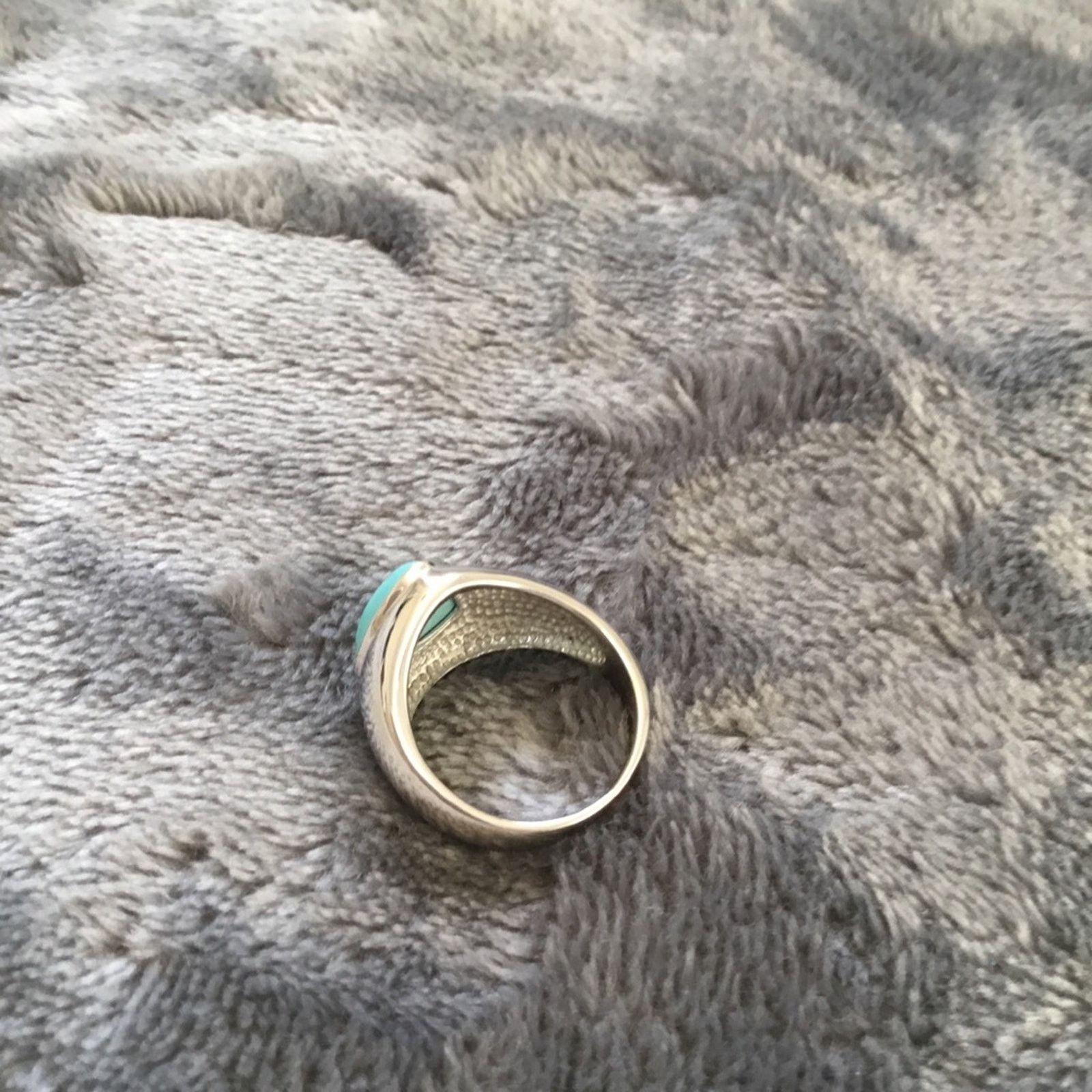Other Sterling Silver Blue Stone Ring Size ONE SIZE - 6 Thumbnail