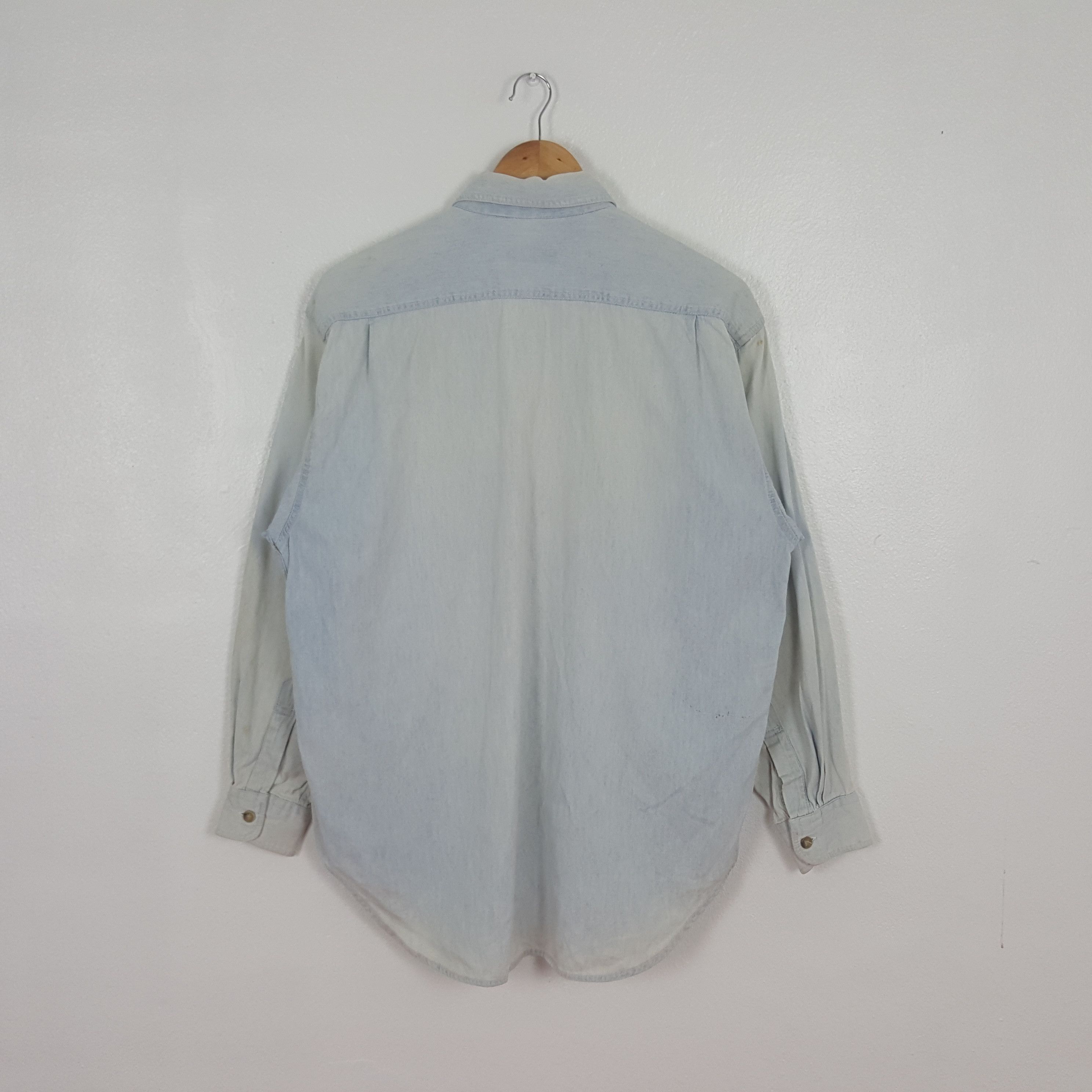 Wrangler Vintage Wrangler Double Pocket Denim Shirt Button Up C319N1 Size US L / EU 52-54 / 3 - 3 Thumbnail