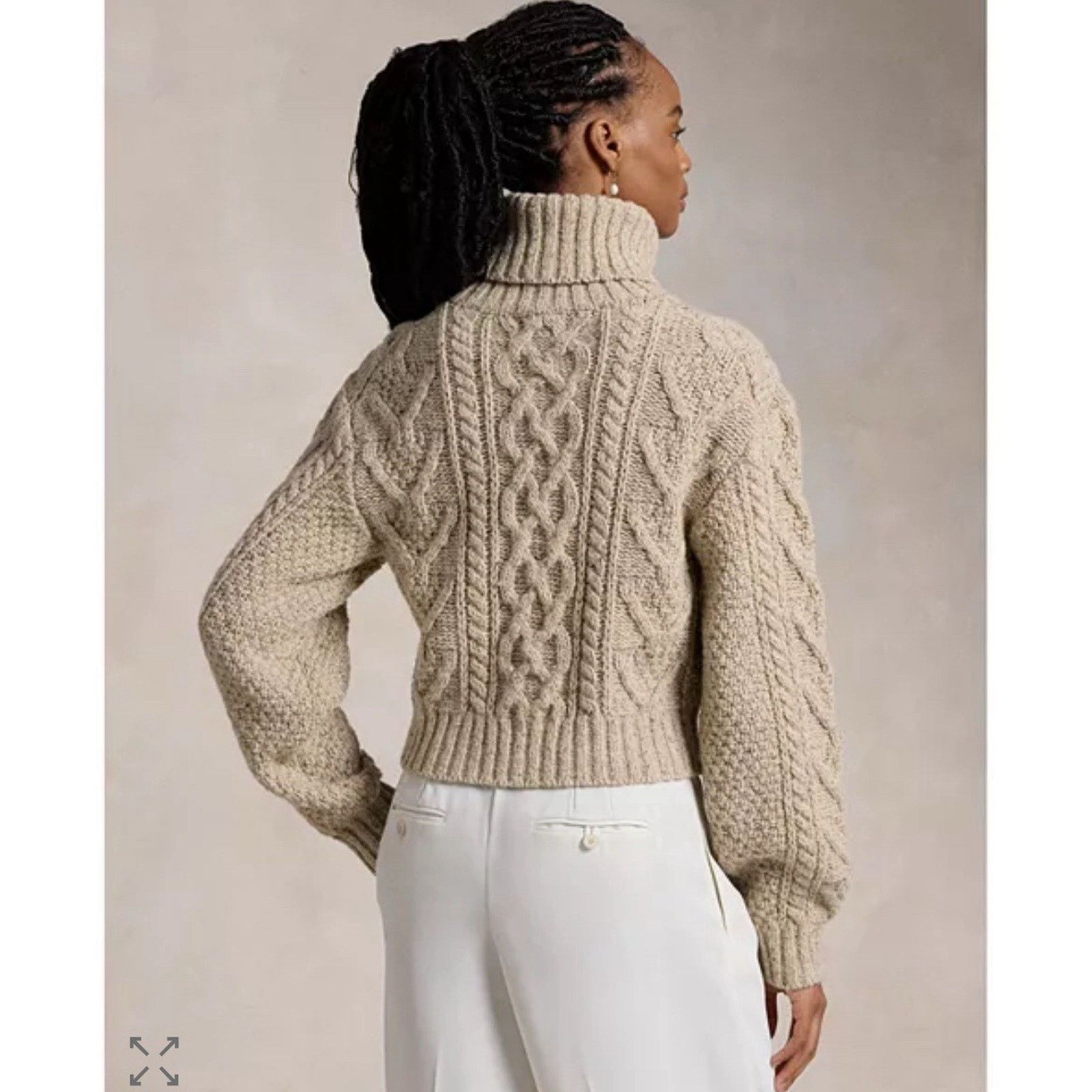Ralph Lauren NWT Polo Ralph Lauren Women Aran Knit Merino Wool Turtleneck Size S / US 4 / IT 40 - 9 Thumbnail