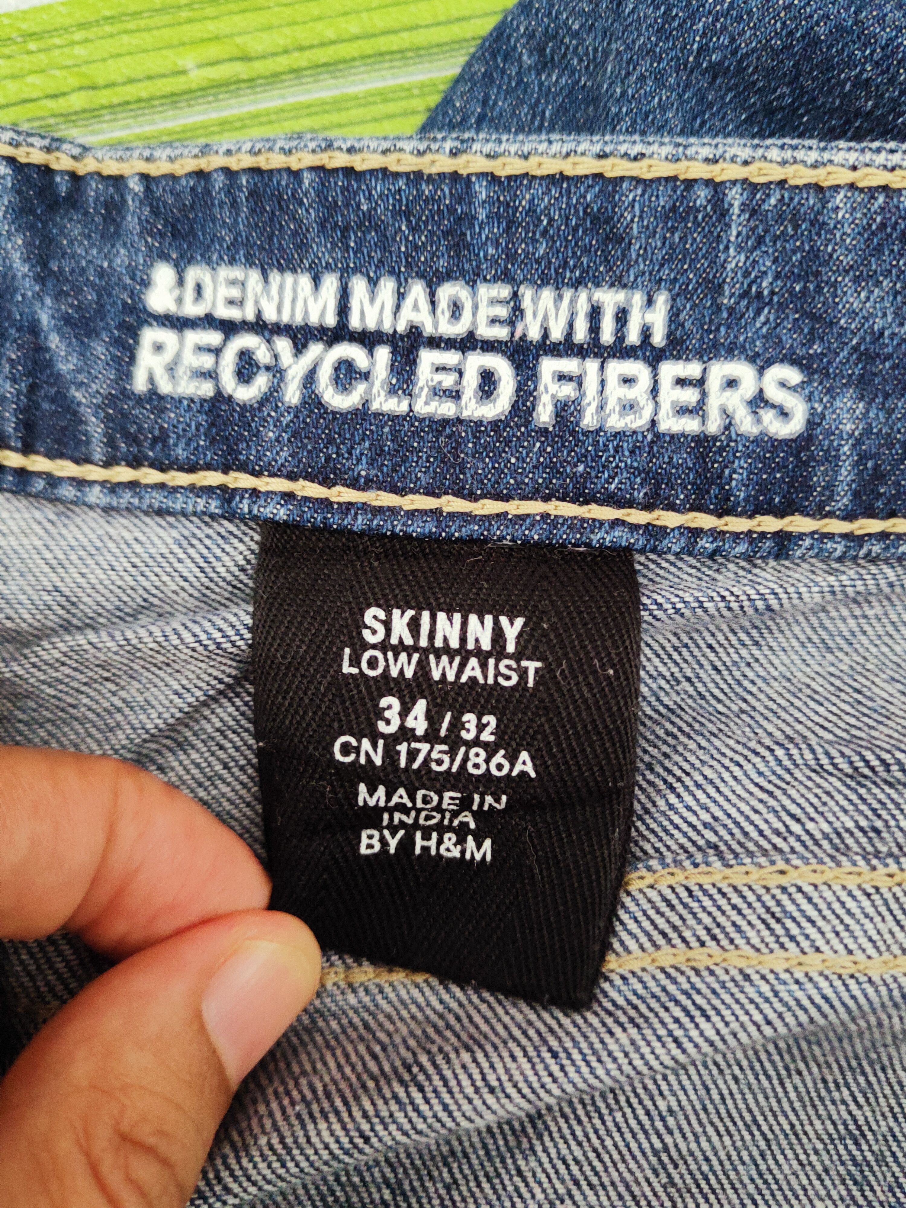 Vintage H&M Dark Blue Distressed Ripped Skinny Jeans #S2658 Size US 34 / EU 50 - 15 Thumbnail
