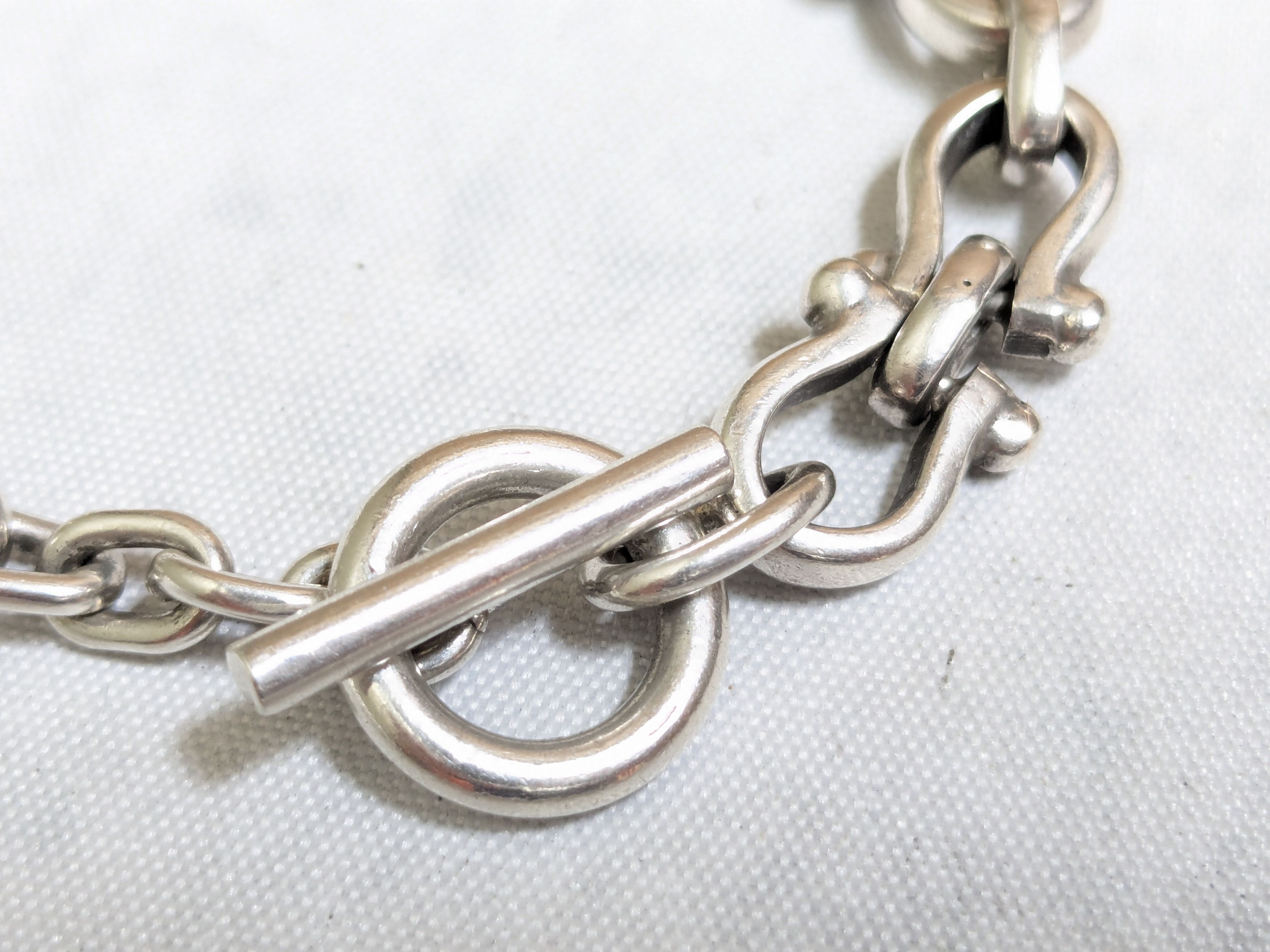 Jewelry Vintage Sterling Silver Equestrian Bracelet 6.75" Stirrup Size 26 - 7 Thumbnail
