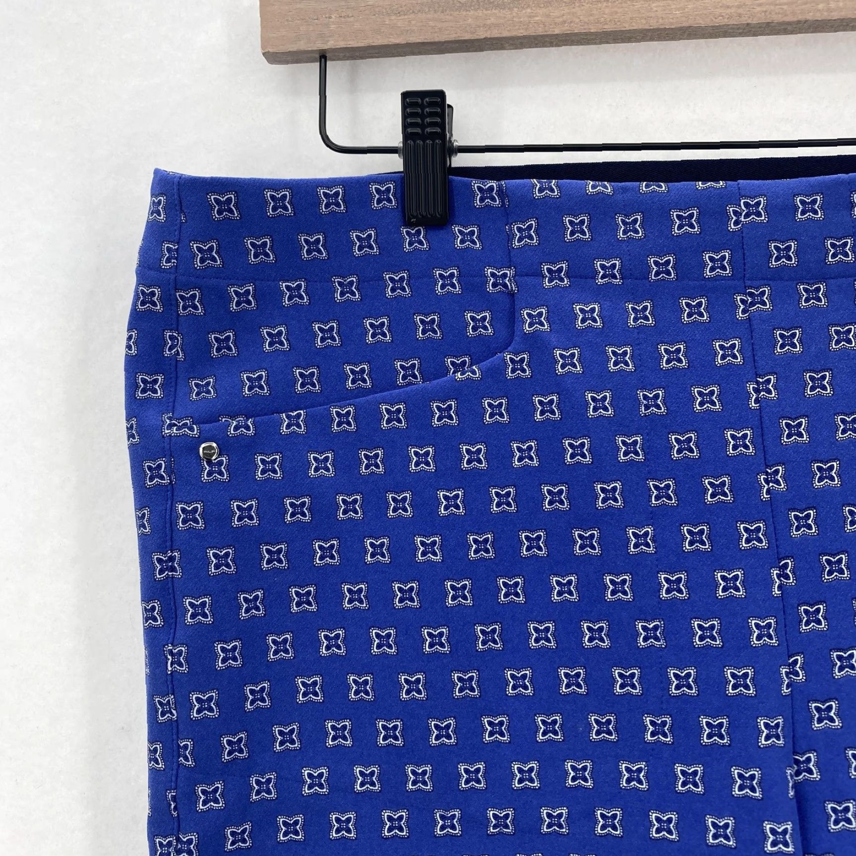 Polo Ralph Lauren RLX Ralph Lauren Pants Womens 10 Blue Geometric Print Stretch Golf Performance Size 32" / US 10 / IT 46 - 3 Thumbnail