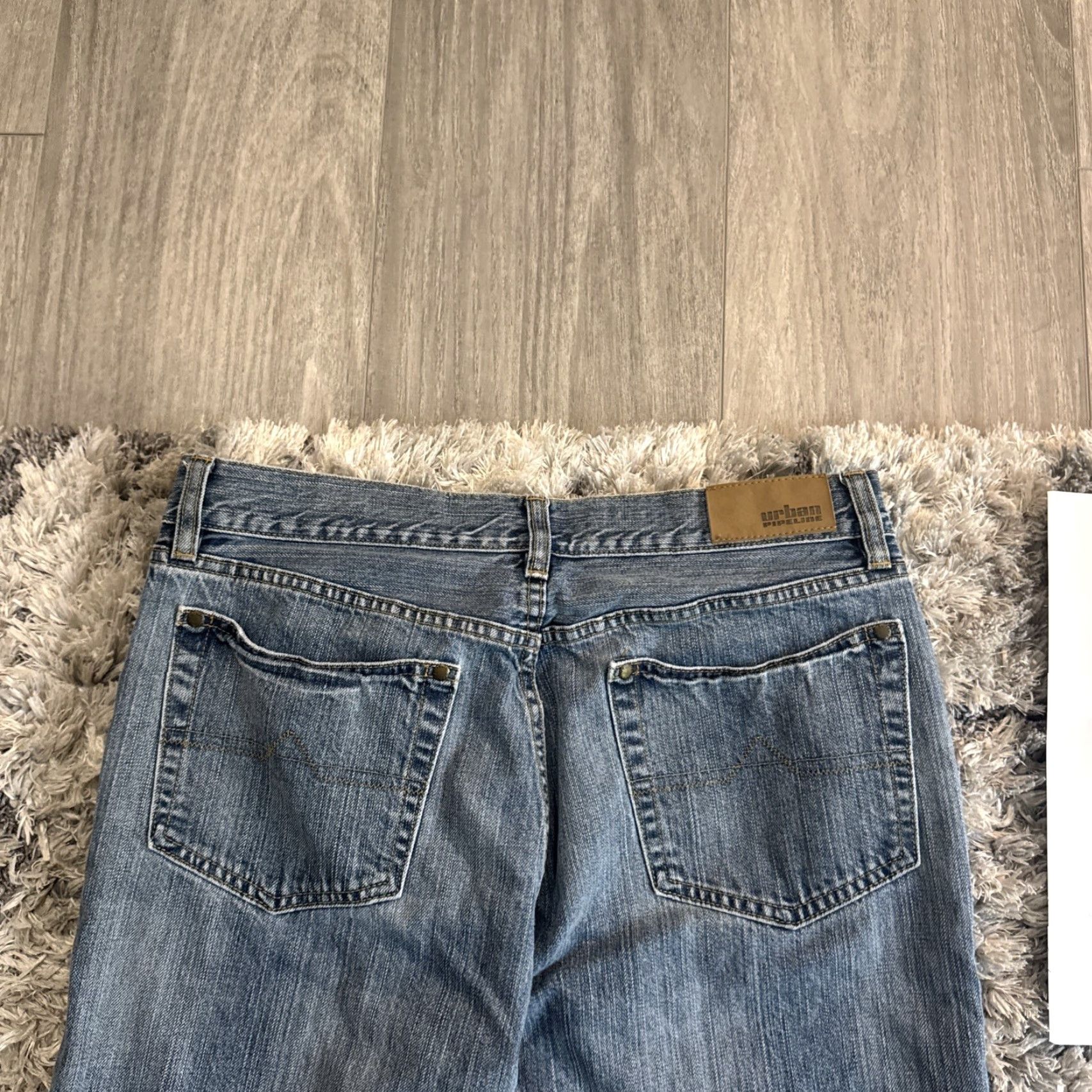 Vintage VINTAGE Urban Pipeline Jeans Men Slim Straight Denim Blue 00’s Y2K Size 33x32 Inseam 30in Men’s Slimming Regular Size US 33 - 4 Thumbnail
