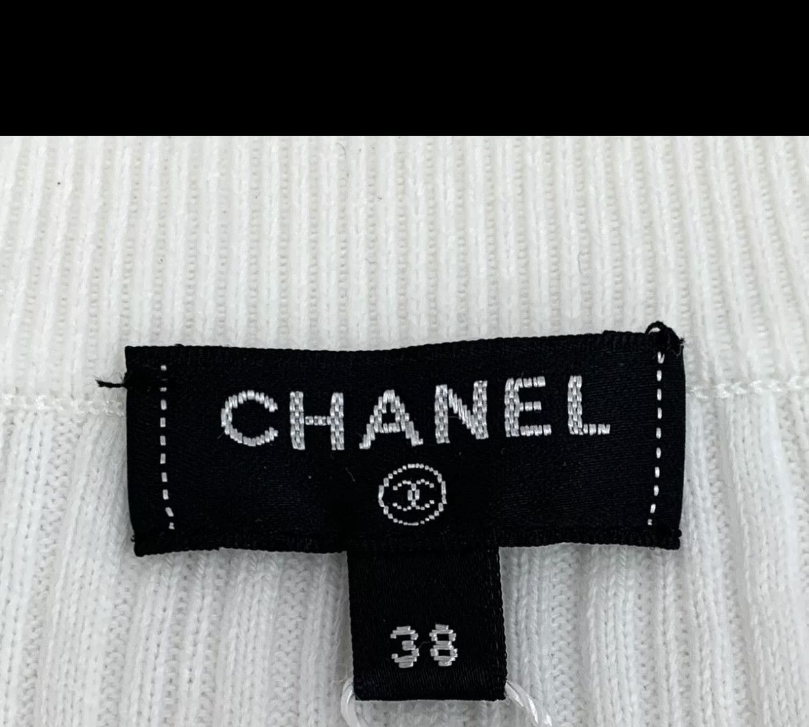 Chanel Chanel White Knit Short Sleeve Top Size M / US 6-8 / IT 42-44 - 6 Thumbnail
