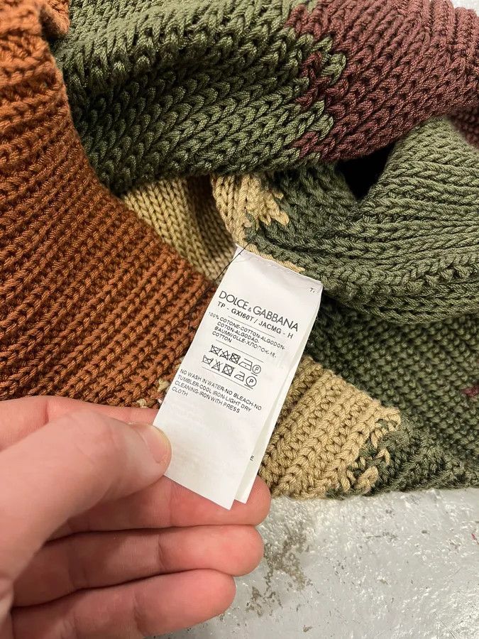 Dolce & Gabbana 2010s Dolce & Gabbana Green & Brown Abstract Knit Sweater Size US M / EU 48-50 / 2 - 10 Thumbnail