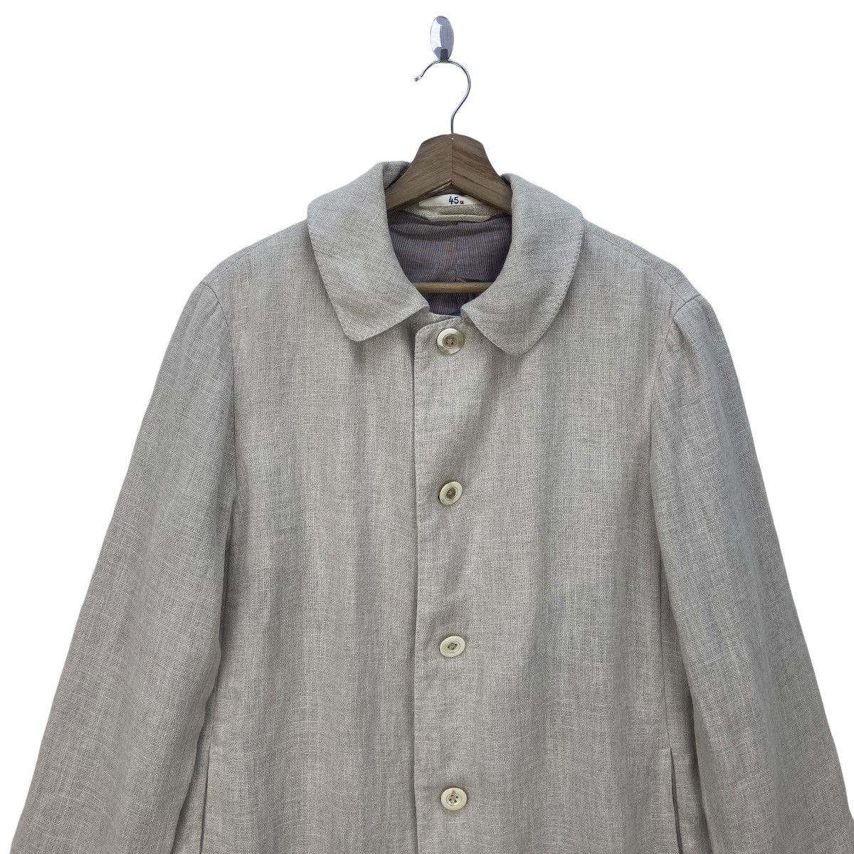 45rpm Vintage 45rpm by Kiro Hirata 100% Linen Long Coat Size US S / EU 44-46 / 1 - 5 Thumbnail